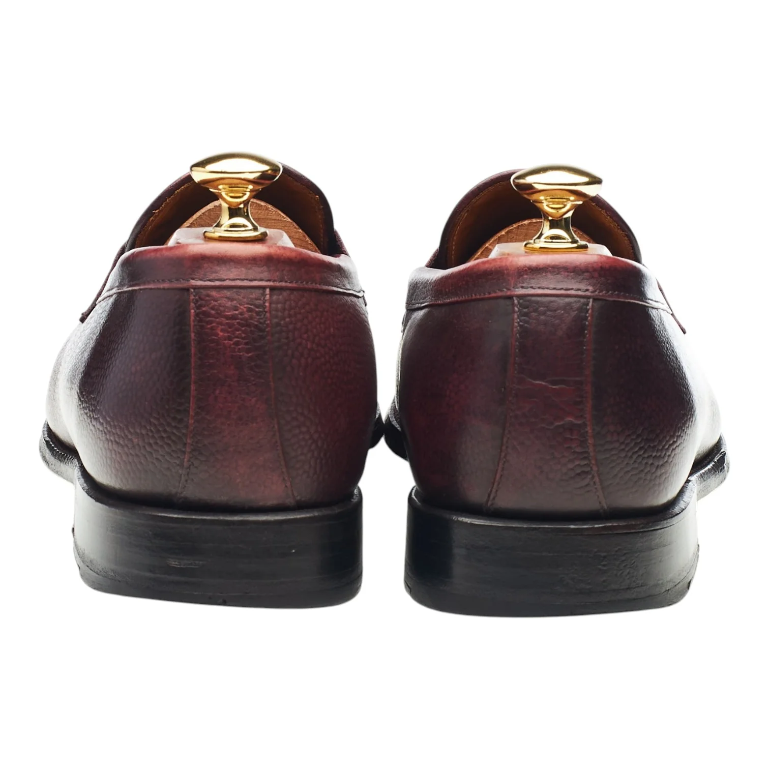 Burgundy Grain Leather Loafers UK 9.5 - Image 4