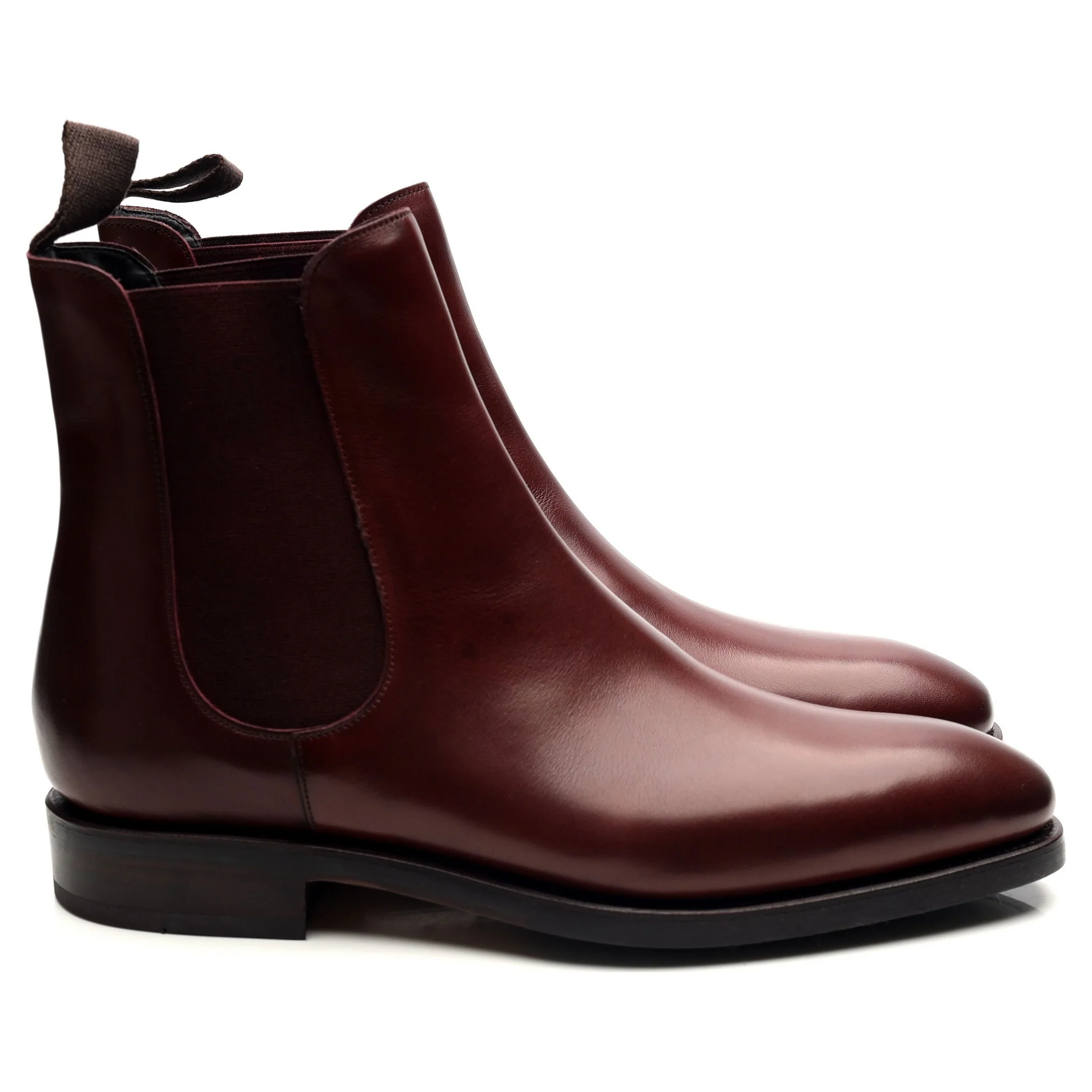 '80216' Burgundy Leather Shearling Chelsea Boots UK 6 EE - Image 6