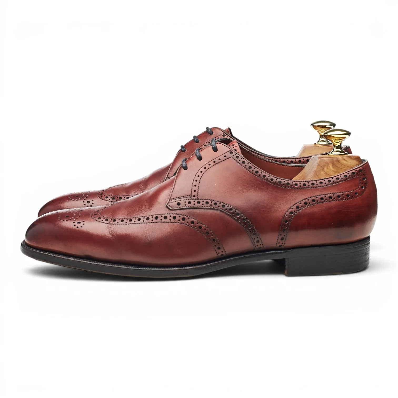 'Aberdeen' Burgundy Leather Derby Brogues UK 7.5 E - Image 3