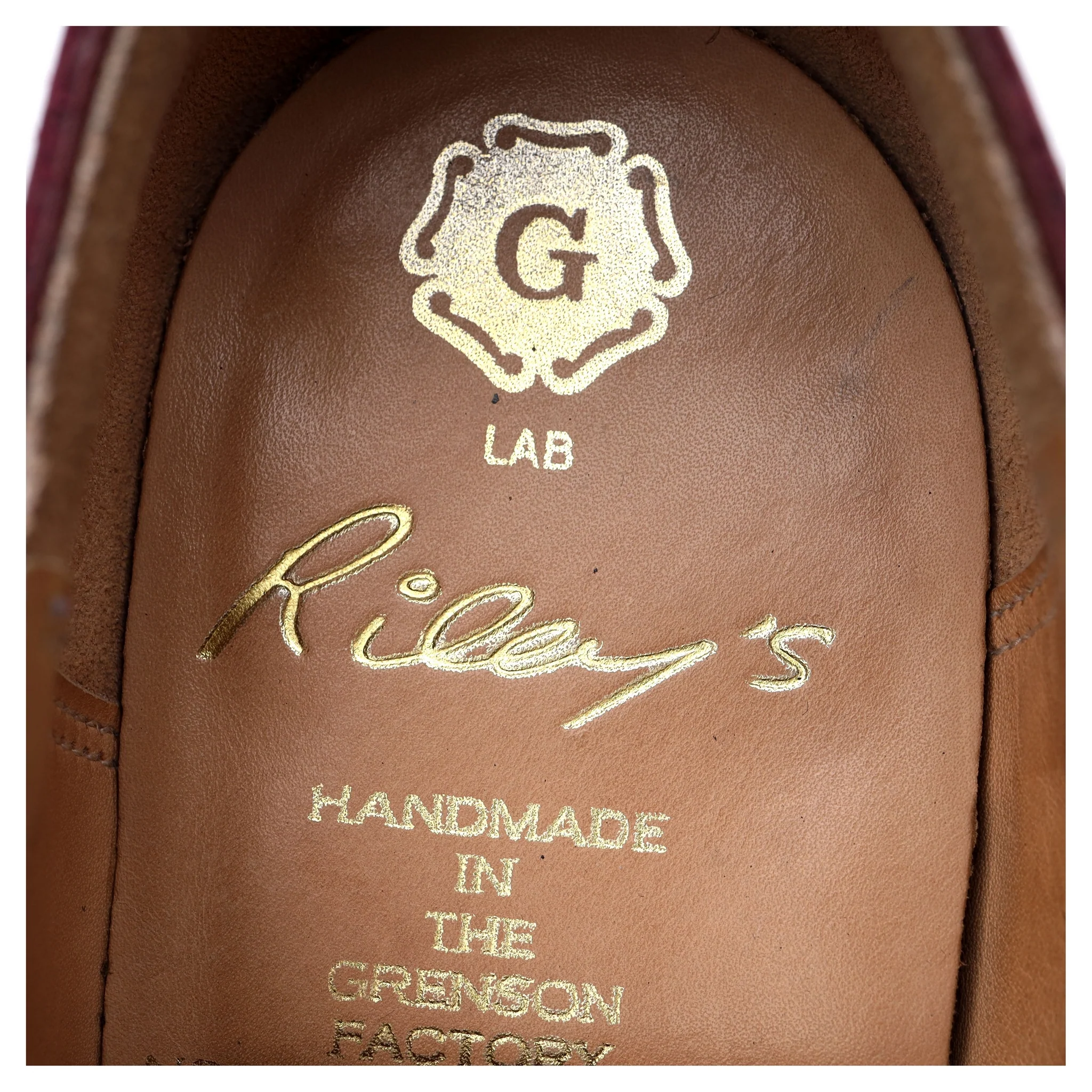G:Lab Burgundy Leather Derby Brogues UK 8 G - Image 12