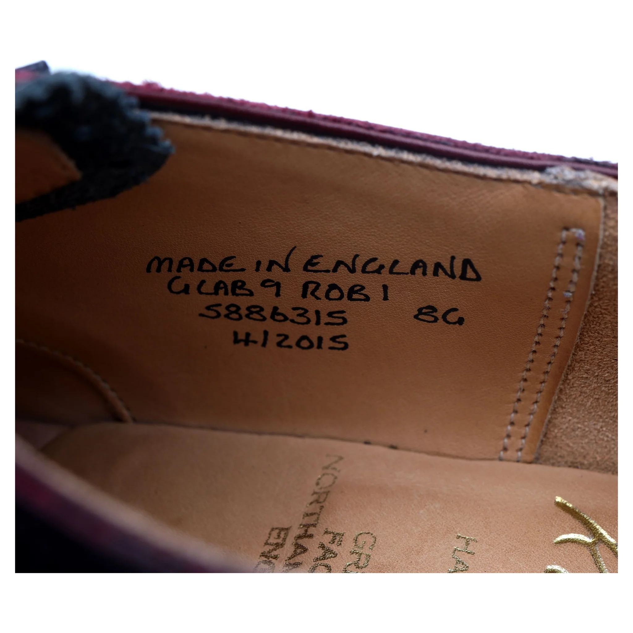 G:Lab Burgundy Leather Derby Brogues UK 8 G - Image 13