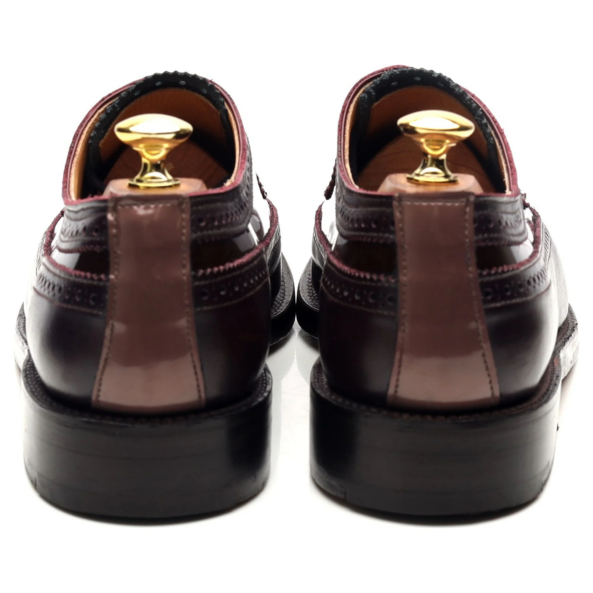 G:Lab Burgundy Leather Derby Brogues UK 8 G - Image 4
