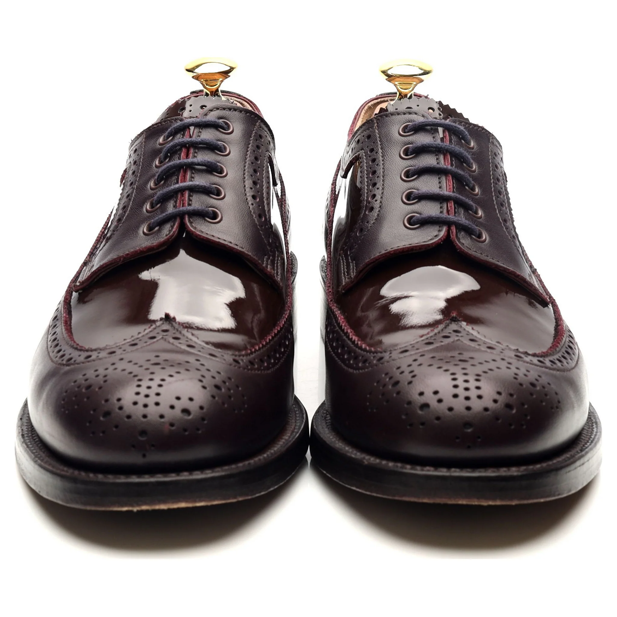G:Lab Burgundy Leather Derby Brogues UK 8 G - Image 8