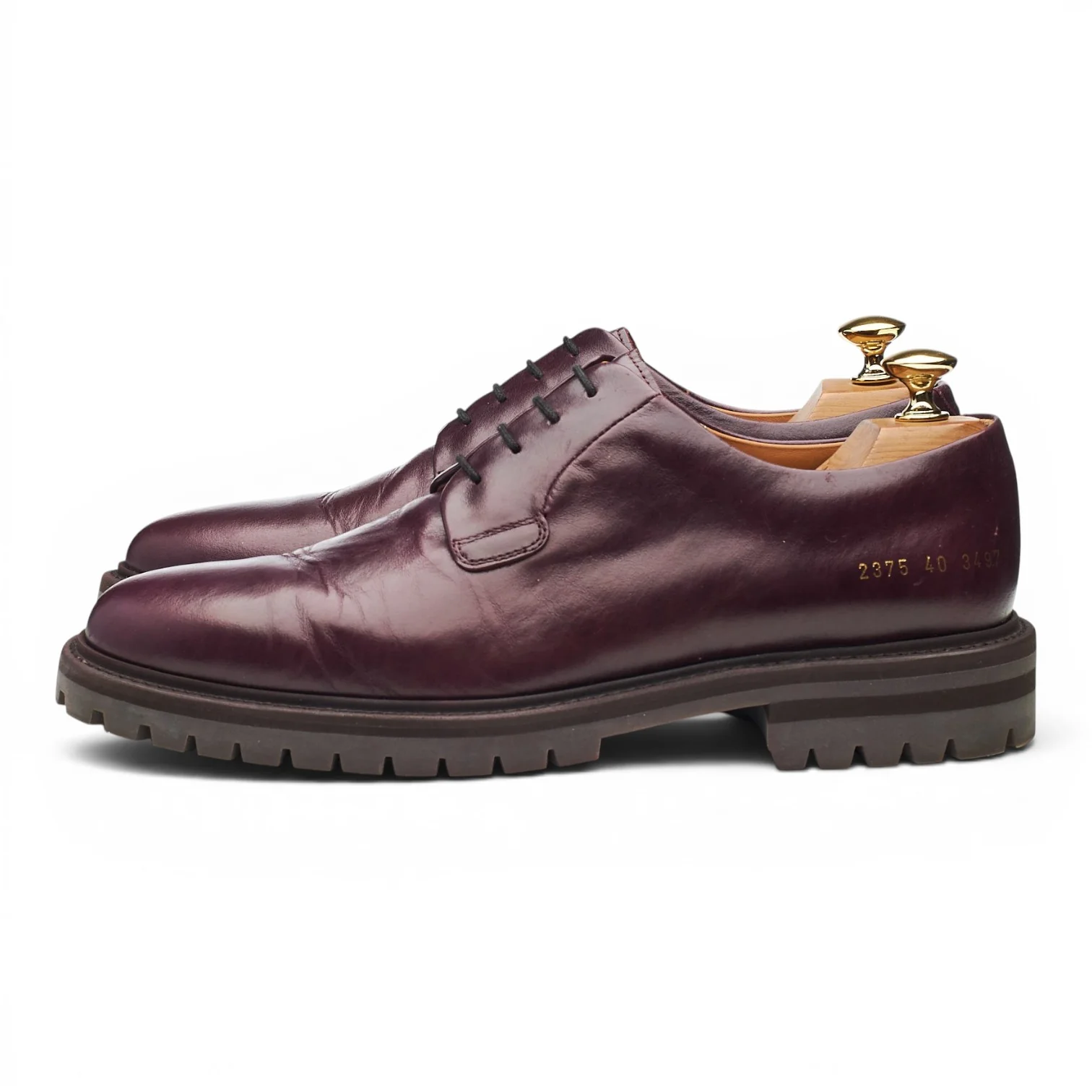 Burgundy Leather Derby UK 6 EU 40 - Image 3
