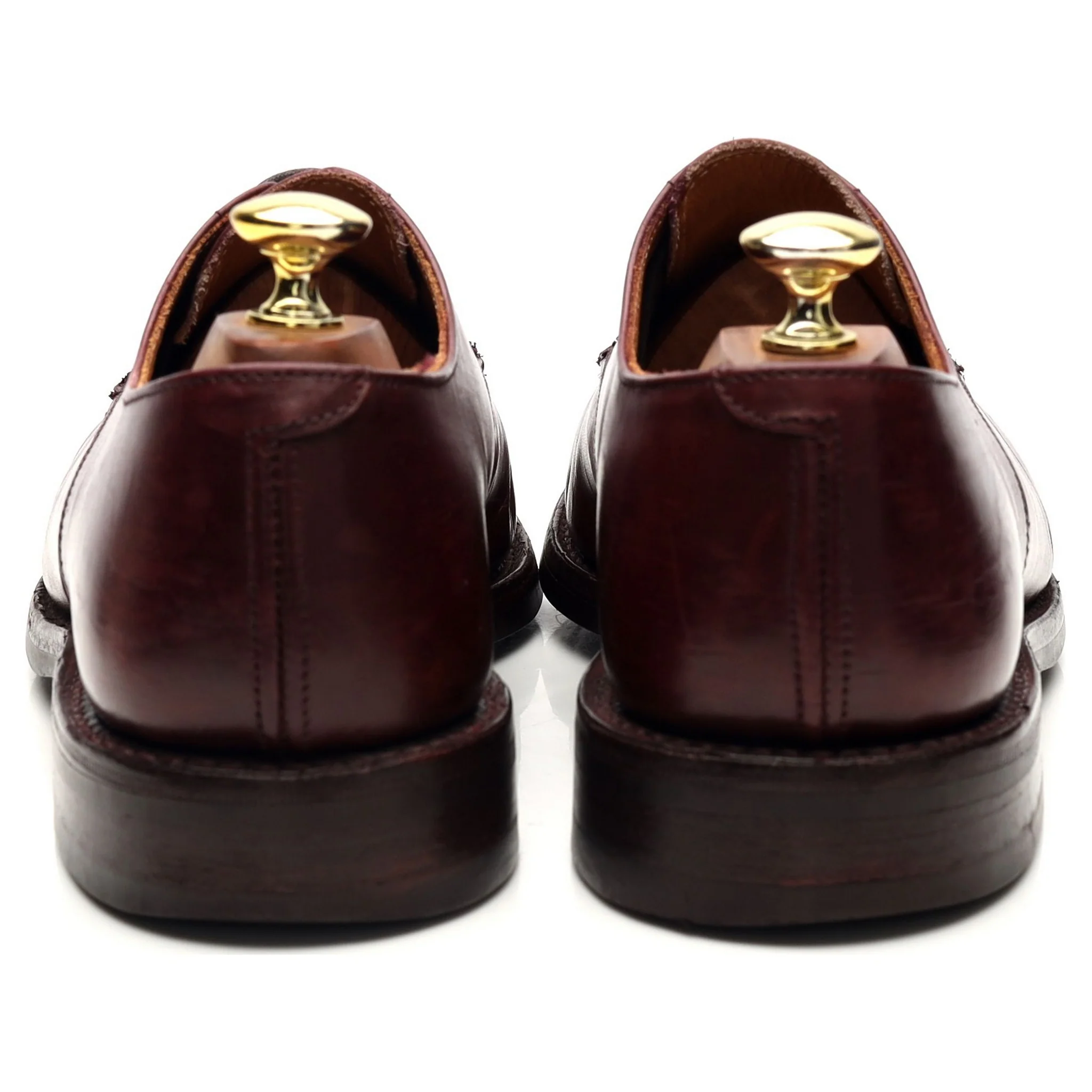 Burgundy Leather Derby UK 7.5 - Image 4