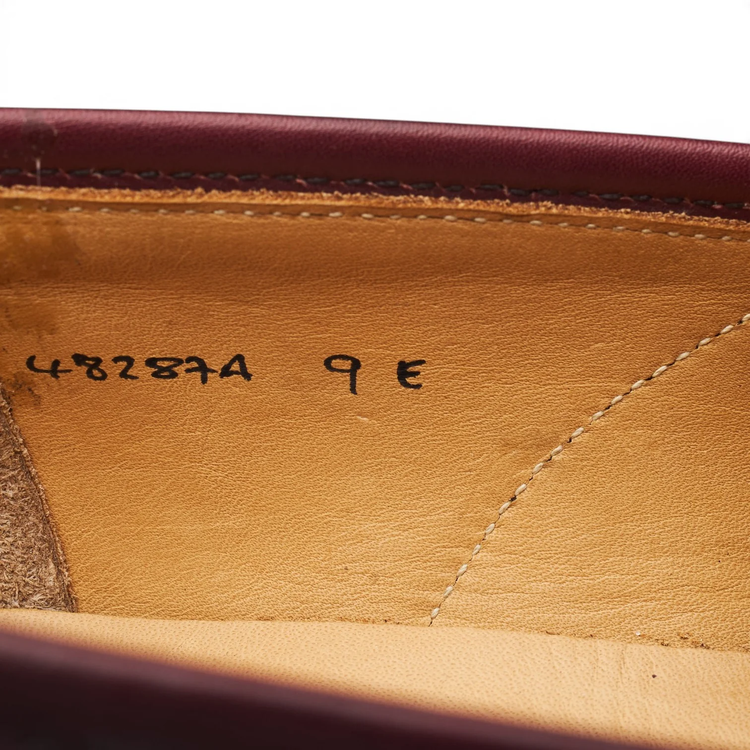 'Bradley' Burgundy Leather Loafers UK 9 E - Image 7