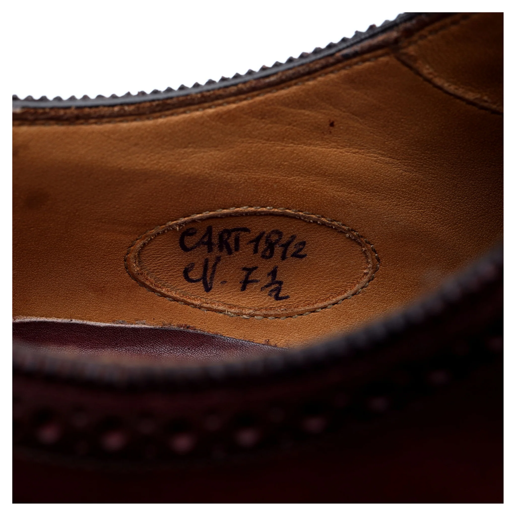 'Principes 3' Burgundy Leather Oxford Brogues UK 7.5 E - Image 13