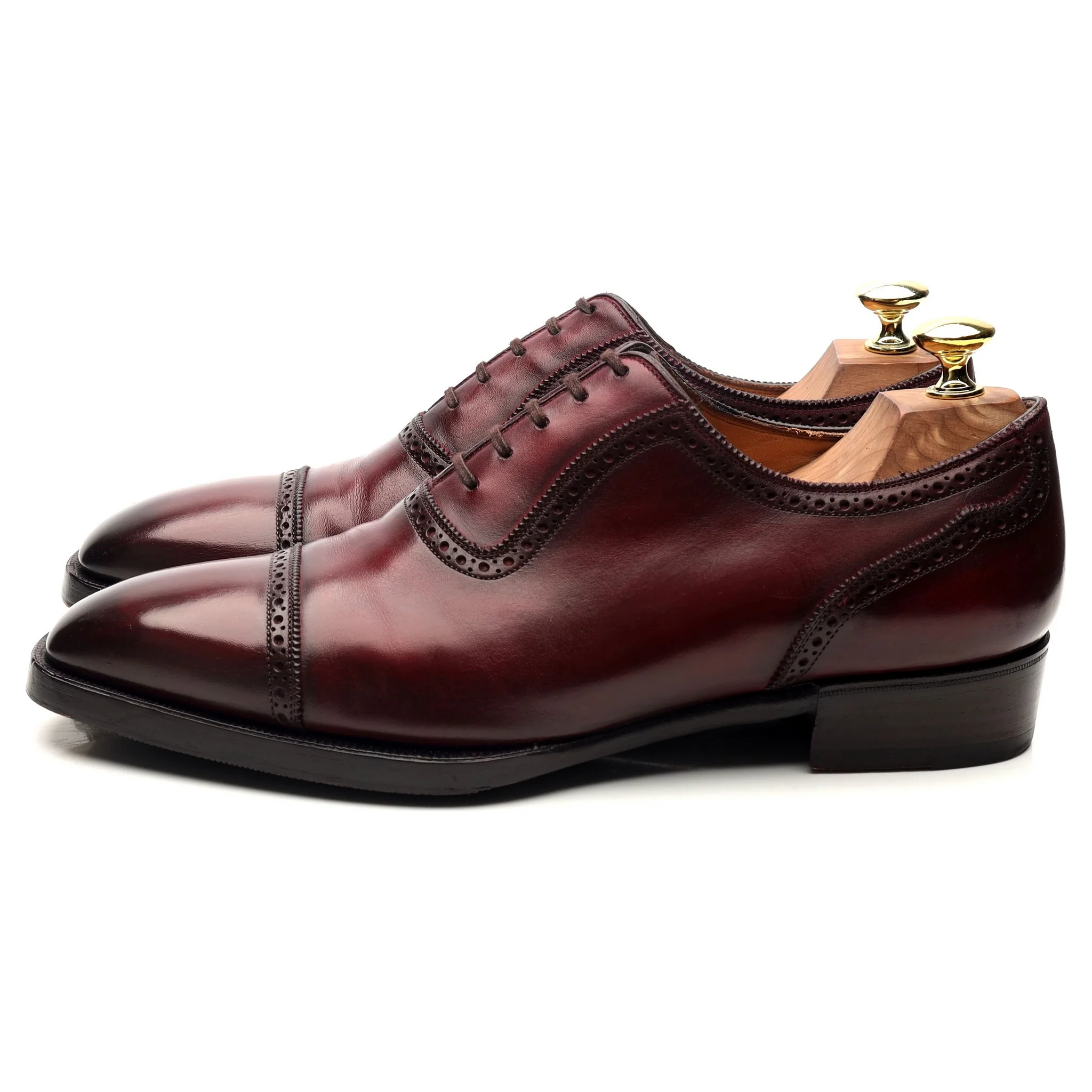 'Principes 3' Burgundy Leather Oxford Brogues UK 7.5 E - Image 2
