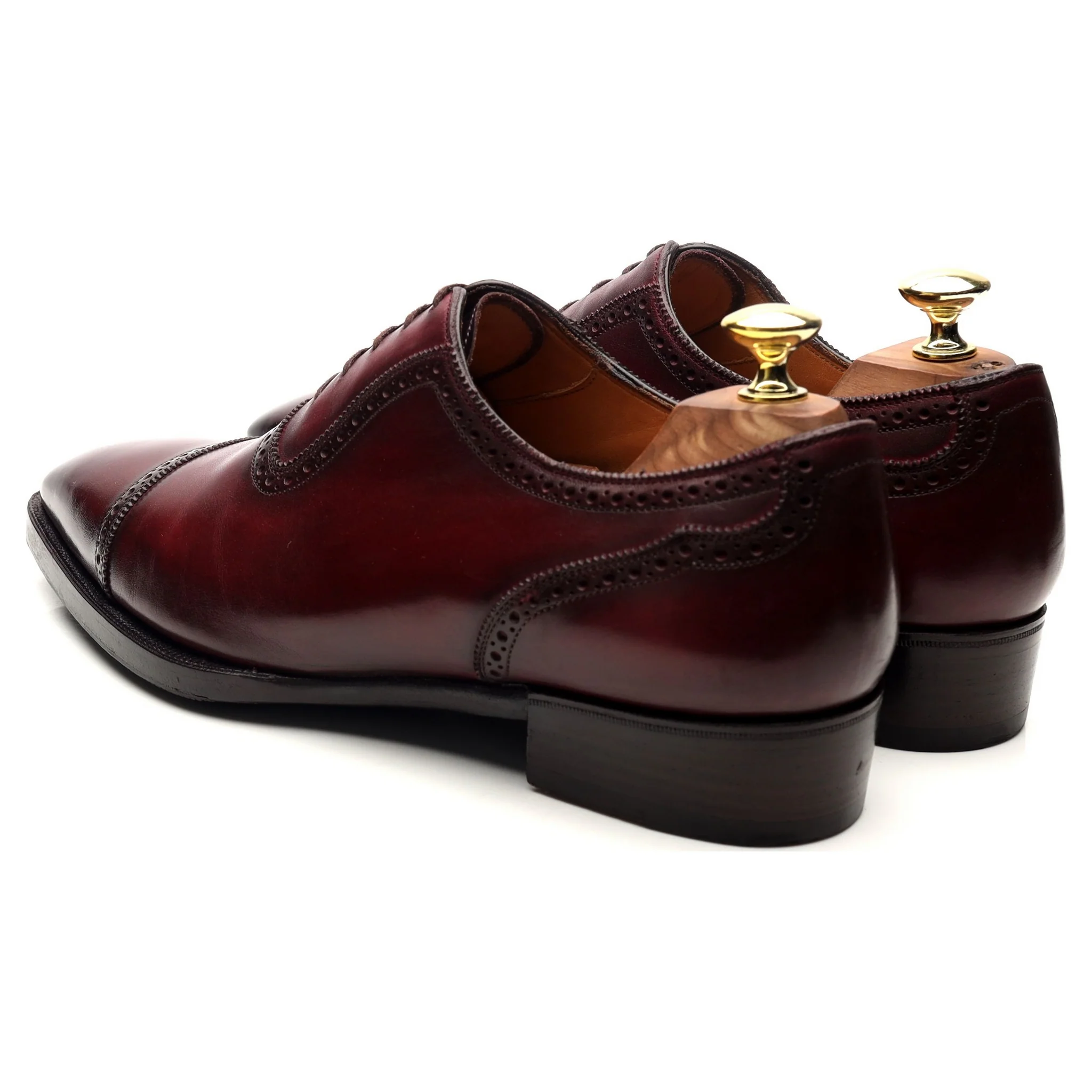 'Principes 3' Burgundy Leather Oxford Brogues UK 7.5 E - Image 3