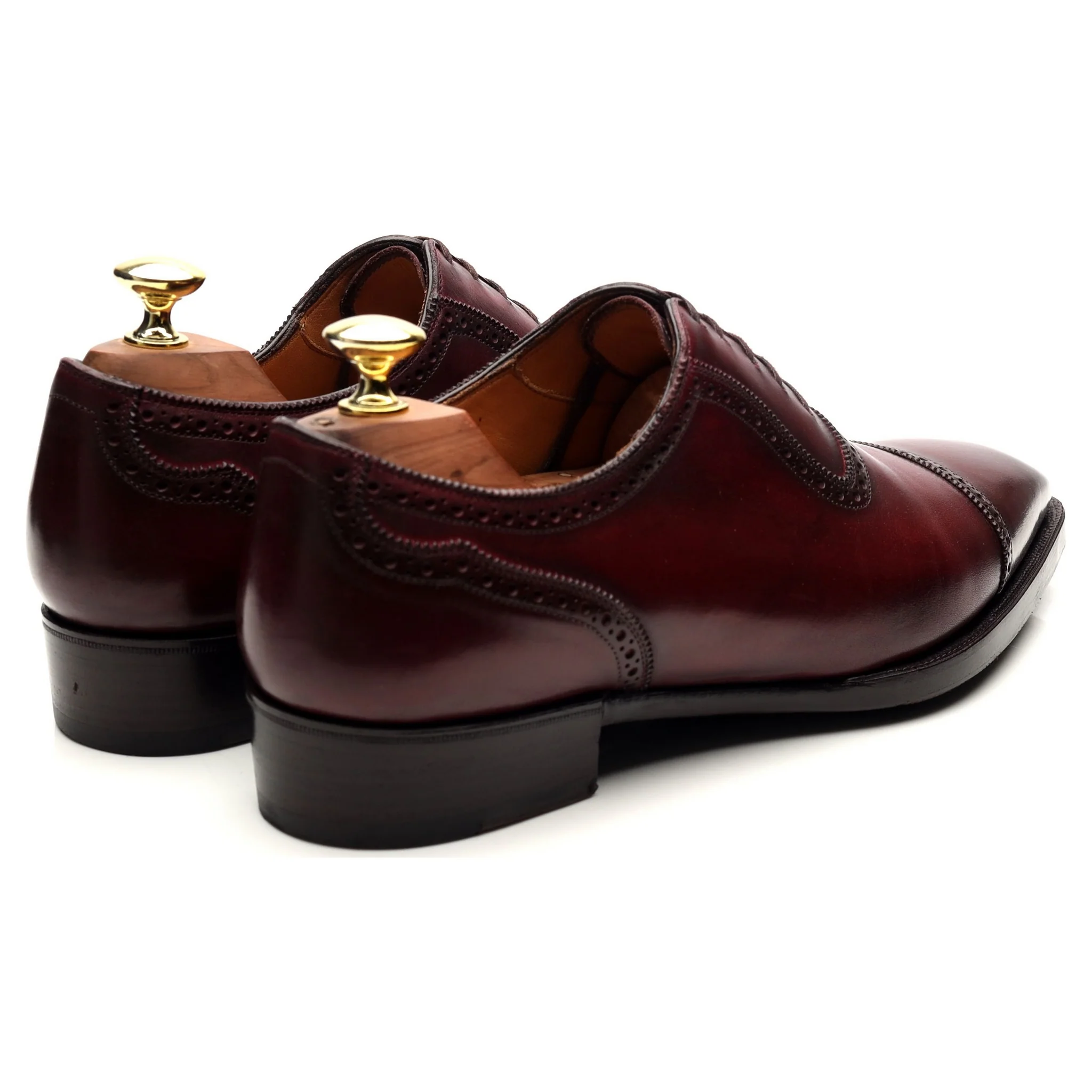 'Principes 3' Burgundy Leather Oxford Brogues UK 7.5 E - Image 5