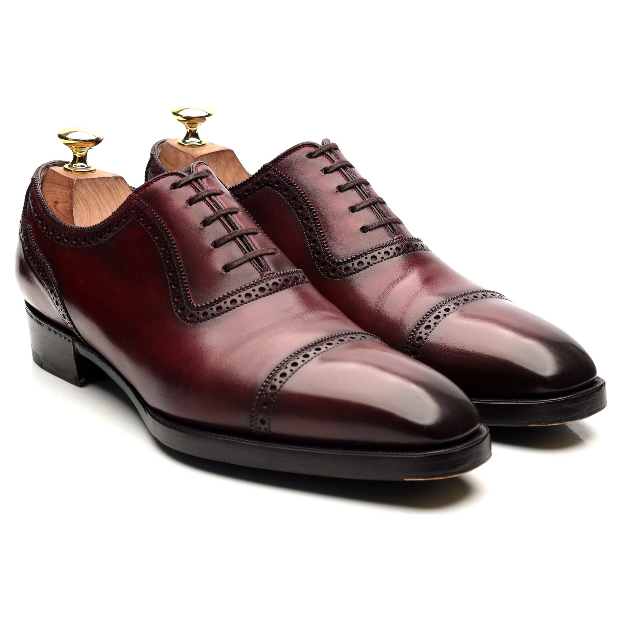 'Principes 3' Burgundy Leather Oxford Brogues UK 7.5 E - Image 7