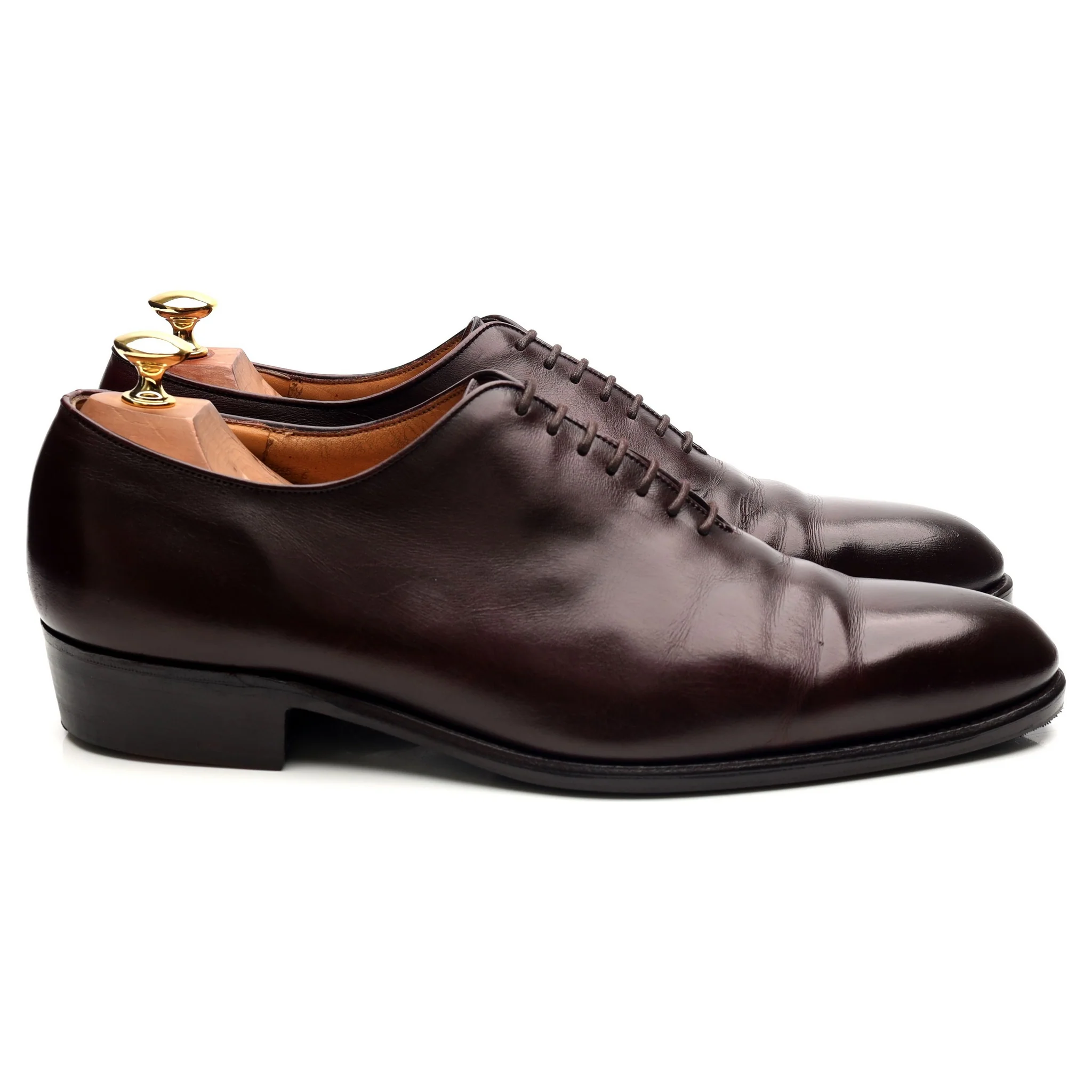 Burgundy Leather Wholecut Oxford 9.5 E UK 10 - Image 7