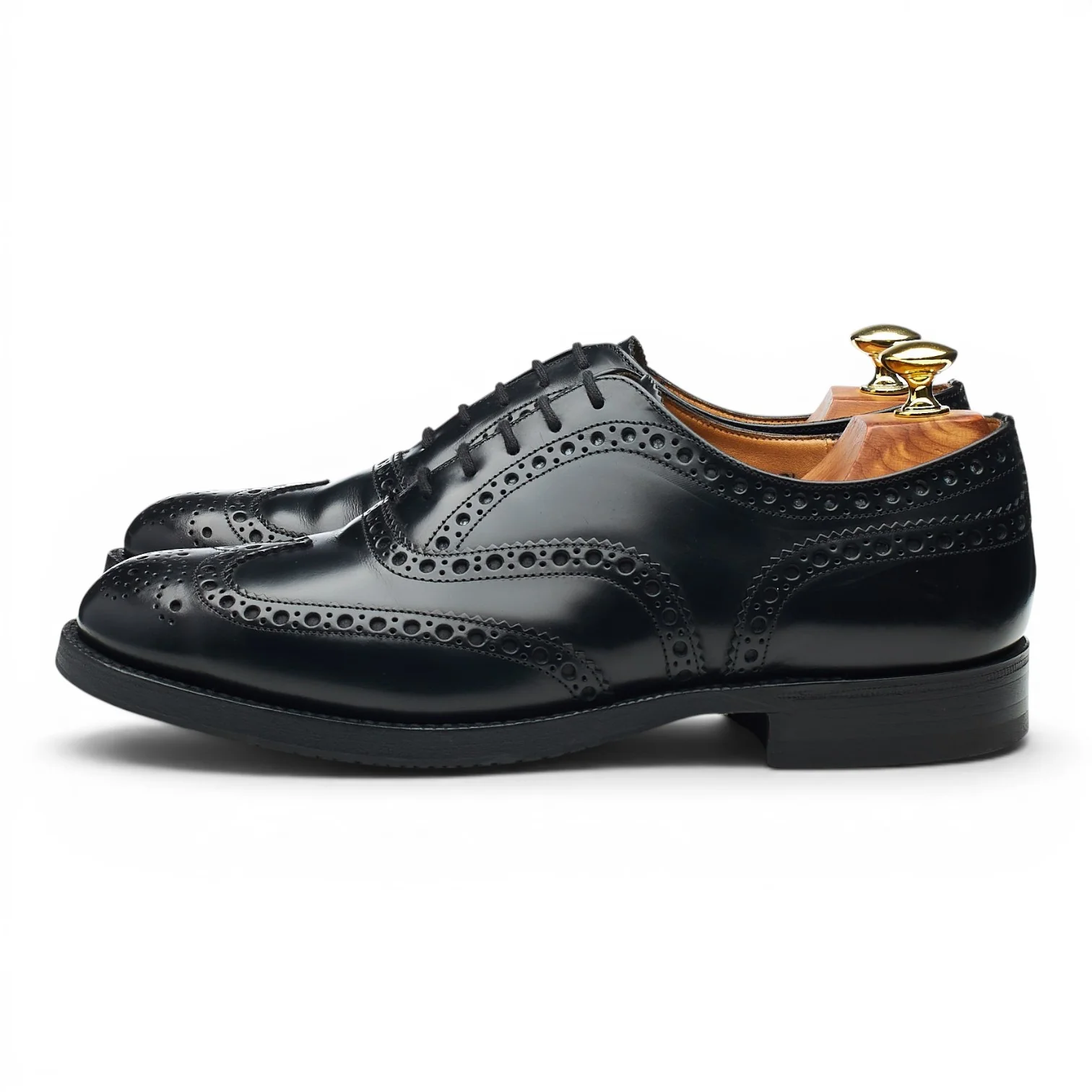 'Burwood' Black Leather Oxford Brogues UK 7.5 F - Image 3