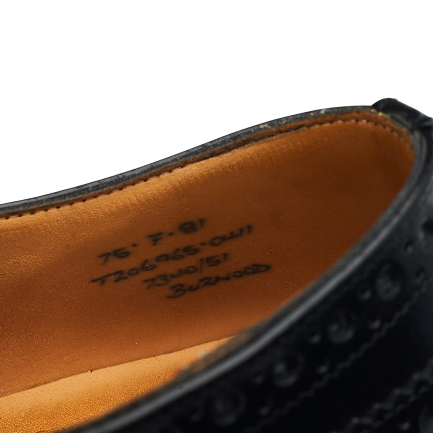 'Burwood' Black Leather Oxford Brogues UK 7.5 F - Image 7