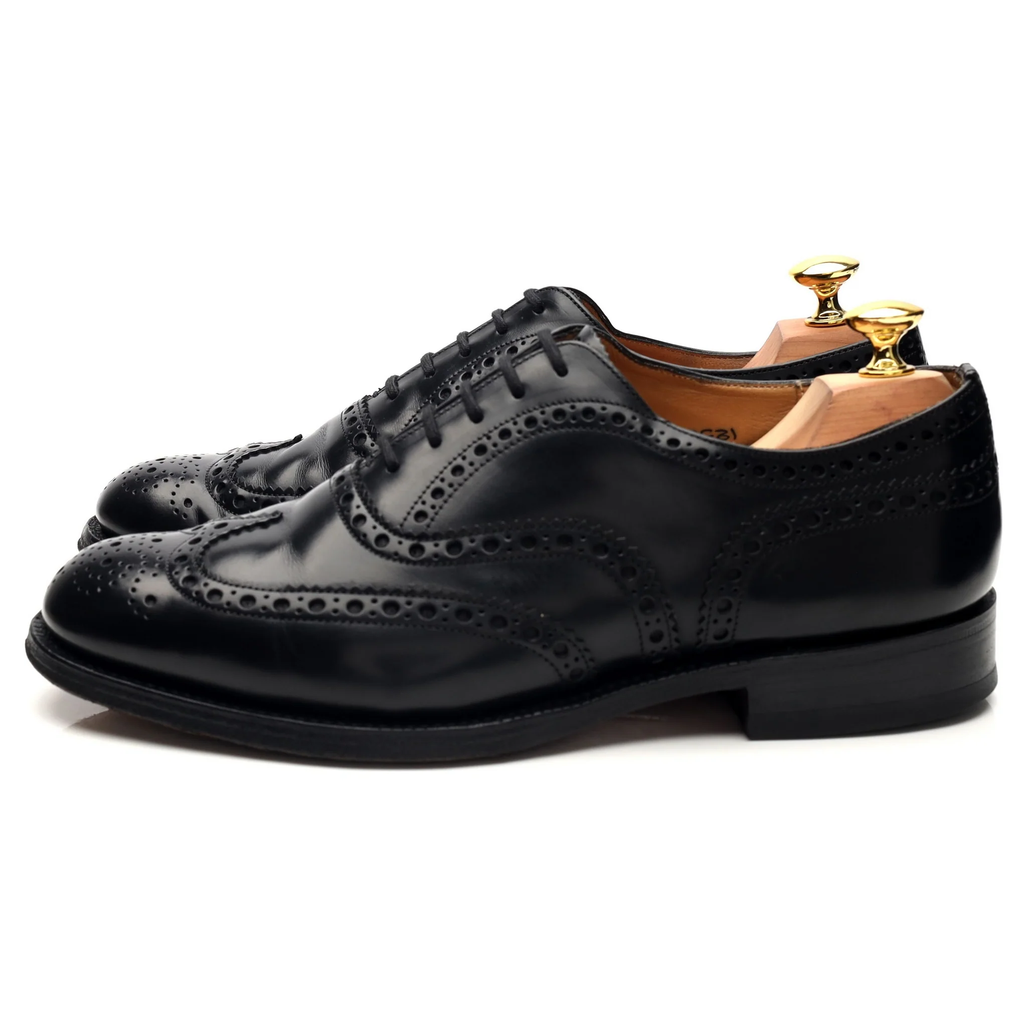 'Burwood' Black Leather Oxford Brogues UK 7 G - Image 3