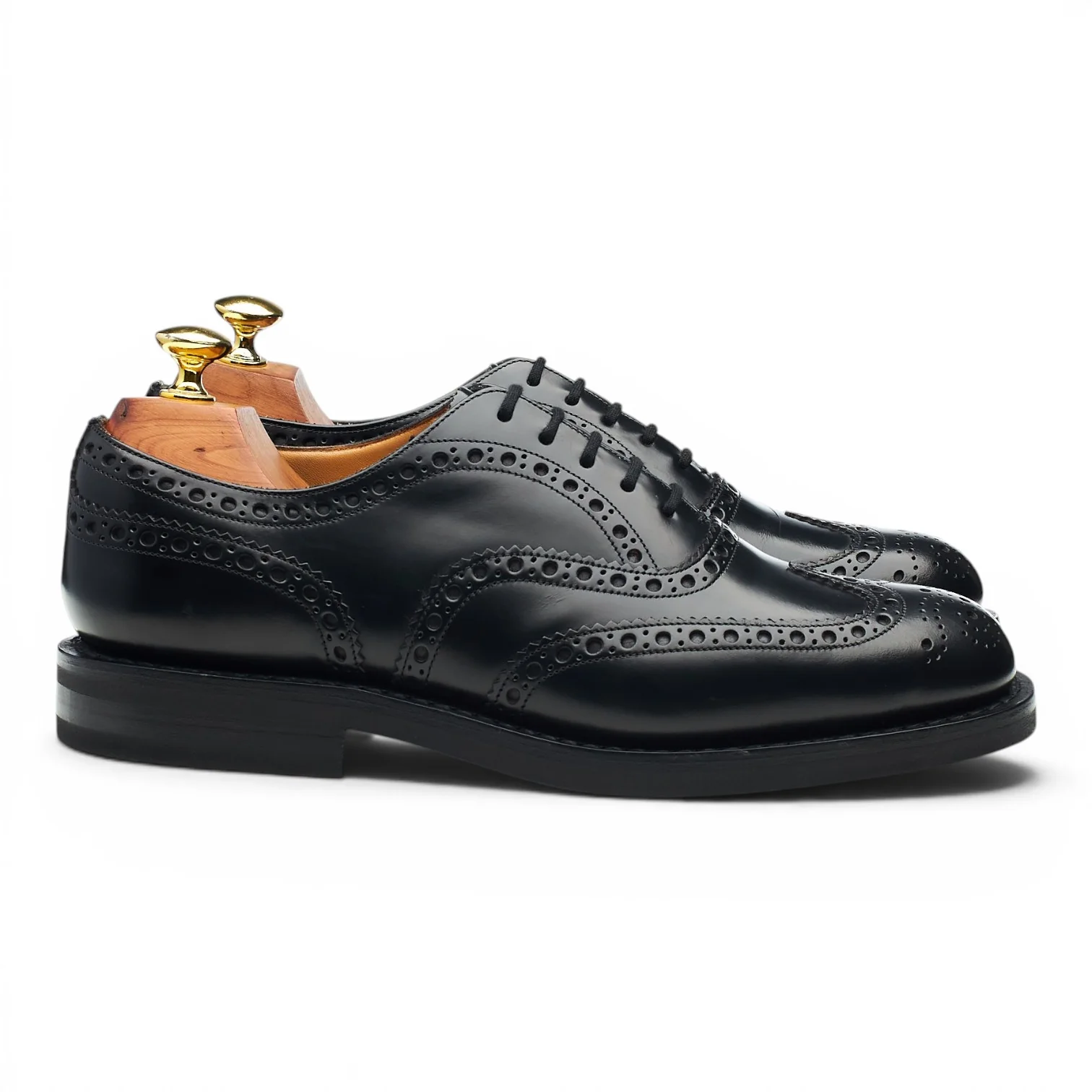 'Burwood' Black Leather Oxford Brogues UK 7 G