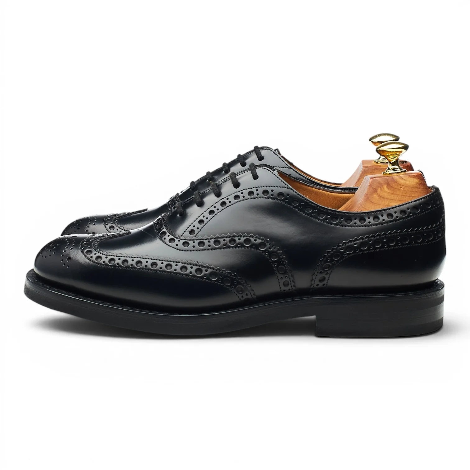 'Burwood' Black Leather Oxford Brogues UK 7 G - Image 4