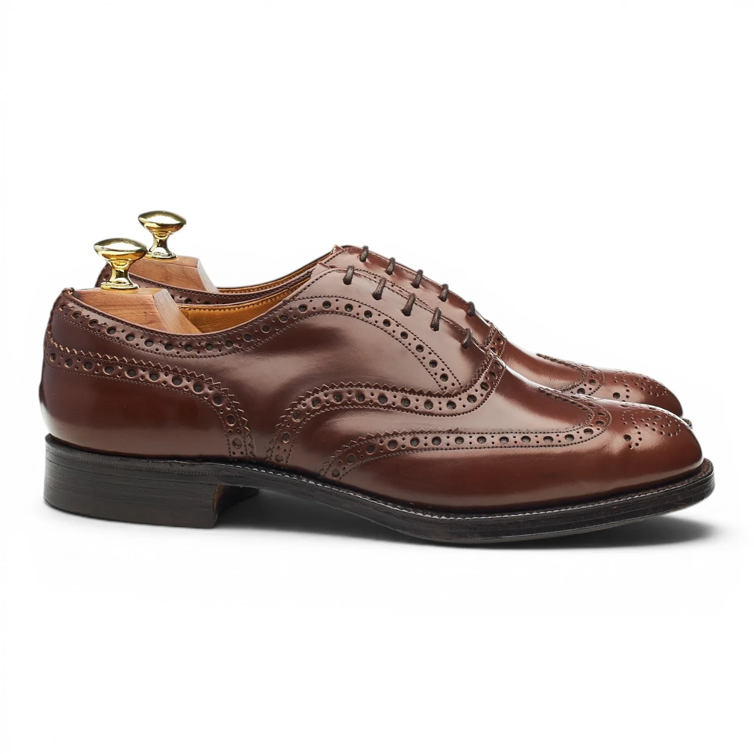 'Burwood' Brown Leather Oxford Brogues UK 7.5 G
