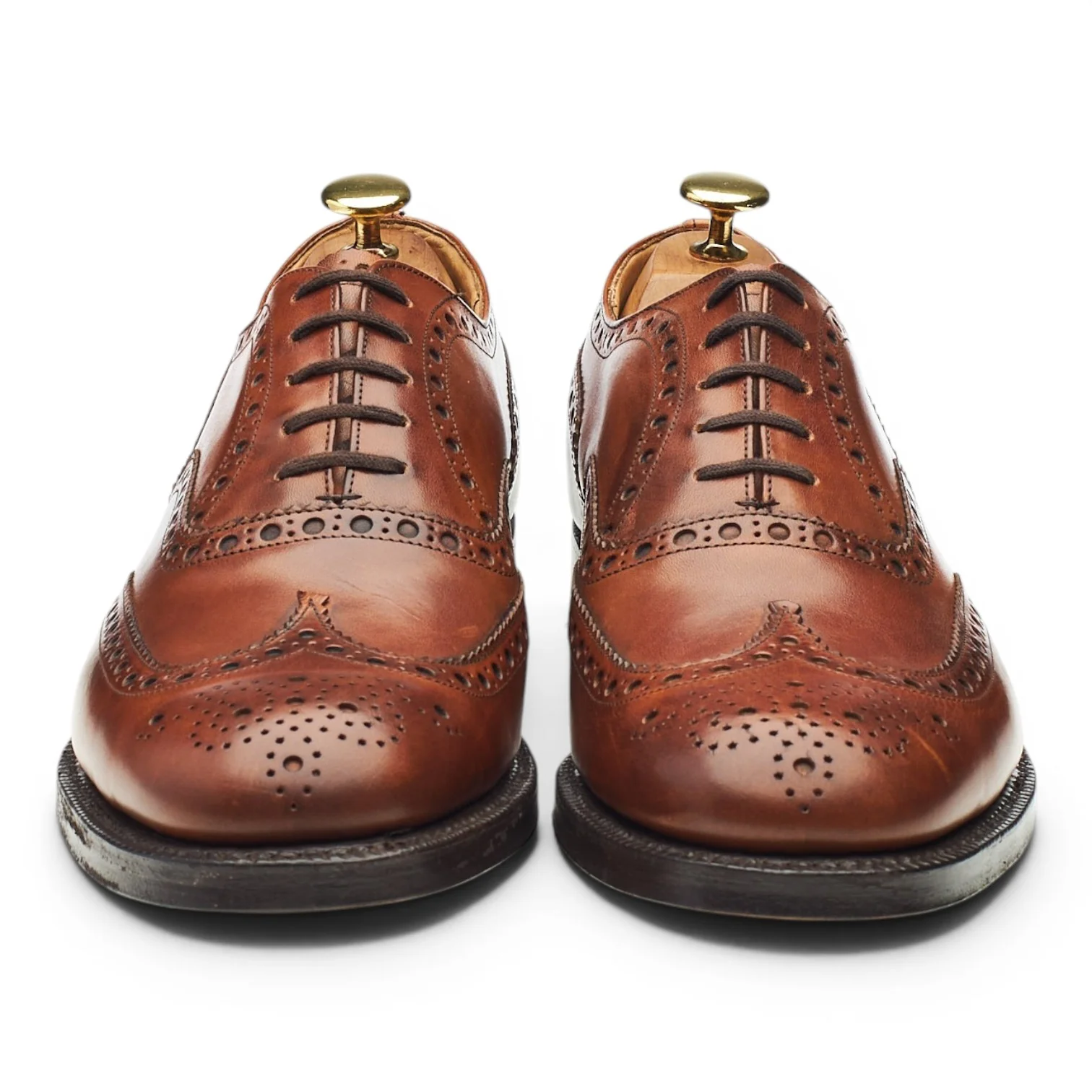 'Burwood' Tan Brown Leather Oxford Brogues UK 8.5 F - Image 2