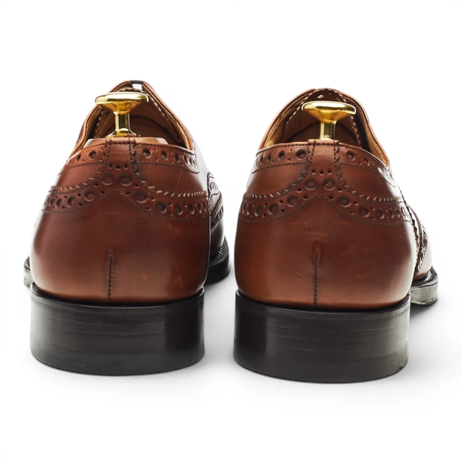 'Burwood' Tan Brown Leather Oxford Brogues UK 8.5 F - Image 4