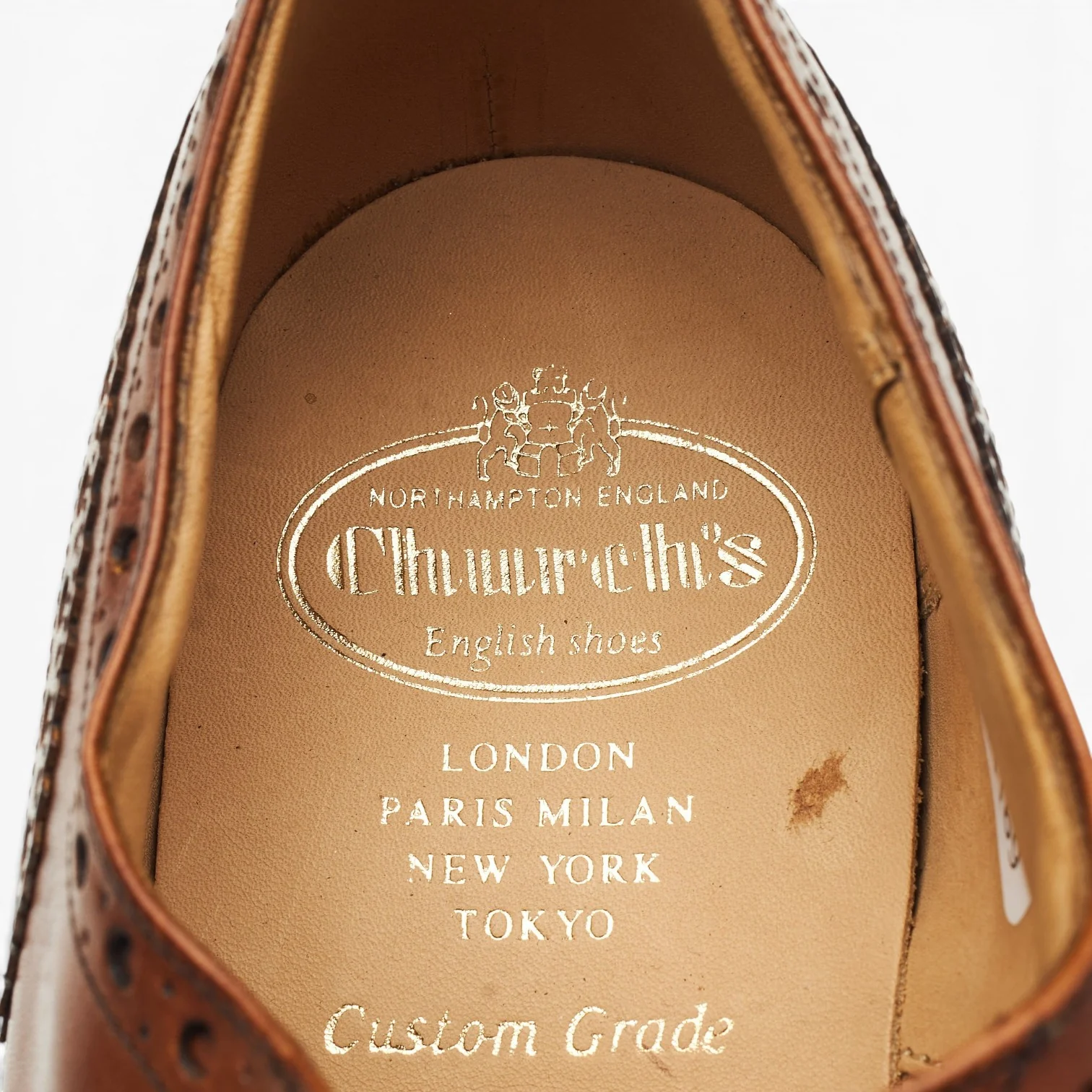 'Burwood' Tan Brown Leather Oxford Brogues UK 8.5 F - Image 6
