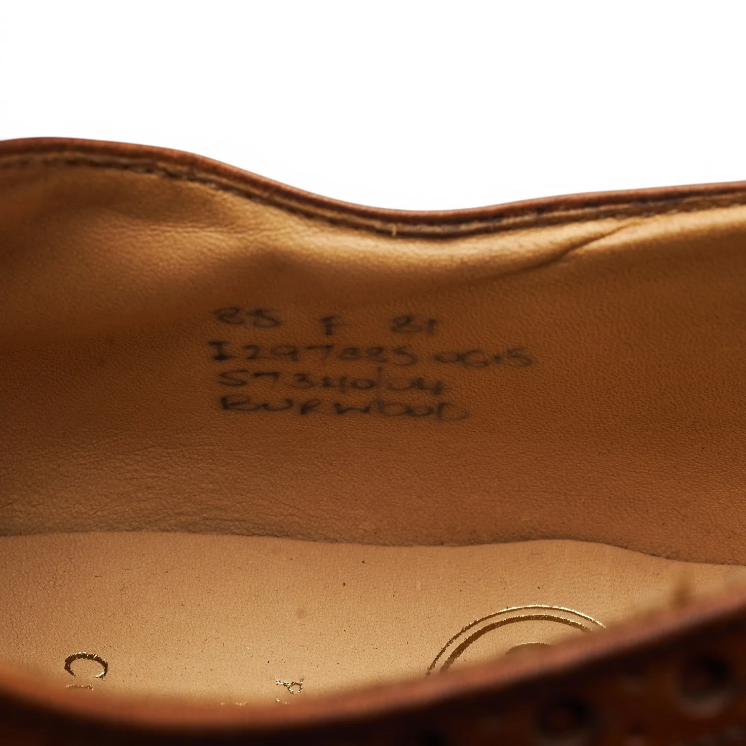 'Burwood' Tan Brown Leather Oxford Brogues UK 8.5 F - Image 7