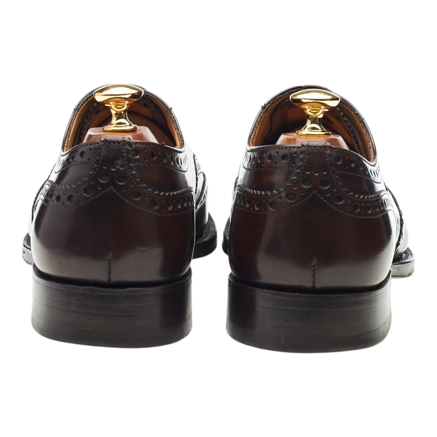 'Burwood' Dark Brown Leather Oxford Brogues UK 9 F - Image 4