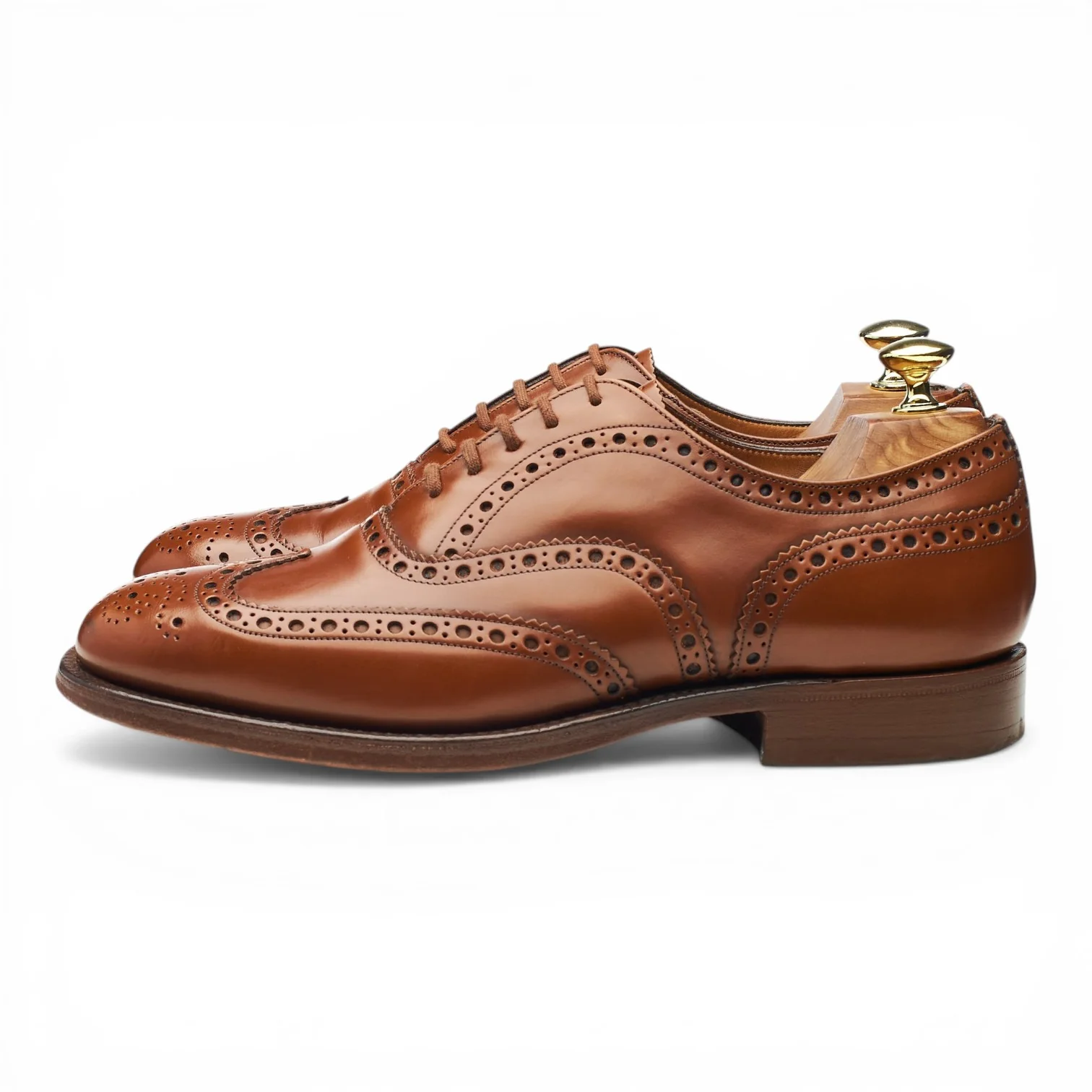 'Burwood' Tan Brown Leather Oxford Brogues UK 7.5 F - Image 3