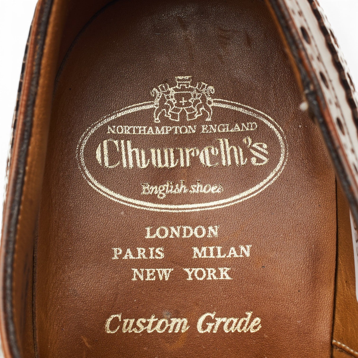 'Burwood' Tan Brown Leather Oxford Brogues UK 7.5 F - Image 6