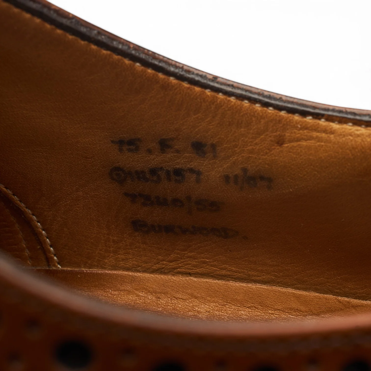 'Burwood' Tan Brown Leather Oxford Brogues UK 7.5 F - Image 7