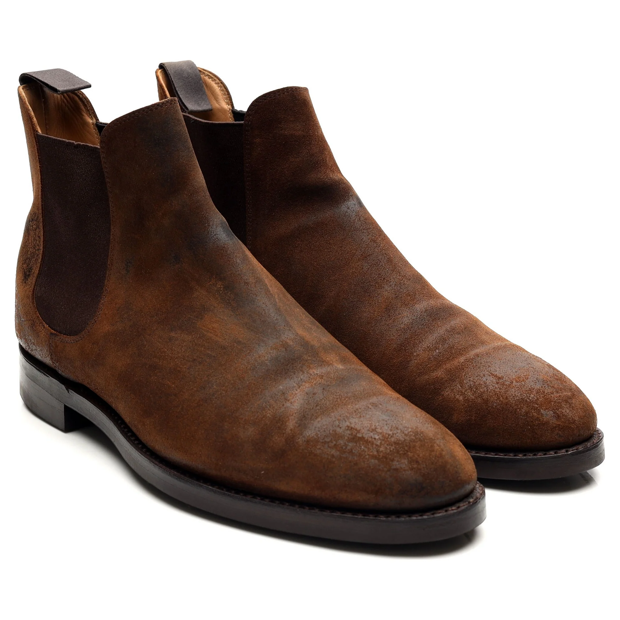 'Chelsea 5' Brown Rough-Out Suede Chelsea Boots UK 9.5 E - Image 7