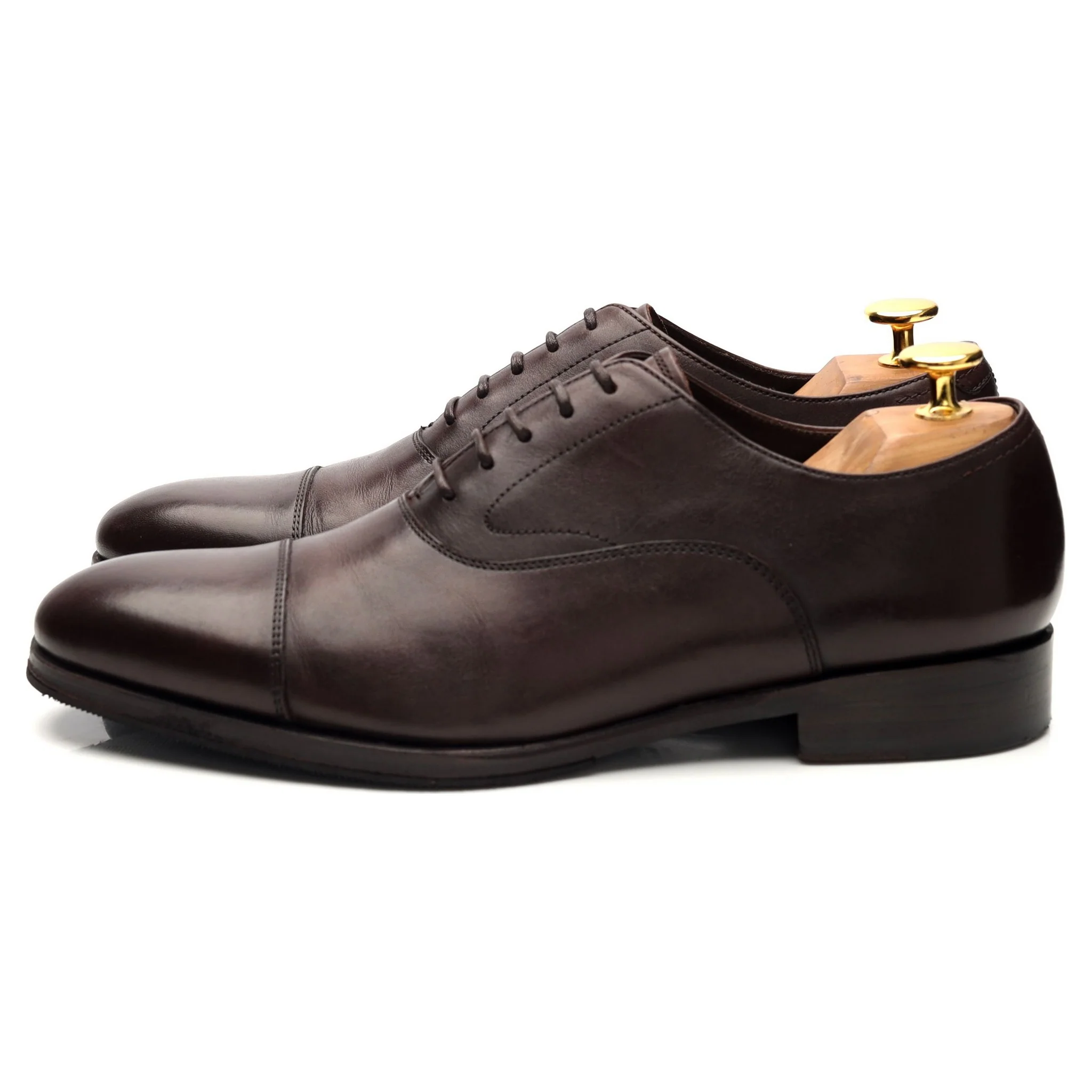 'C10' Dark Brown Leather Oxford UK 6 - Image 3