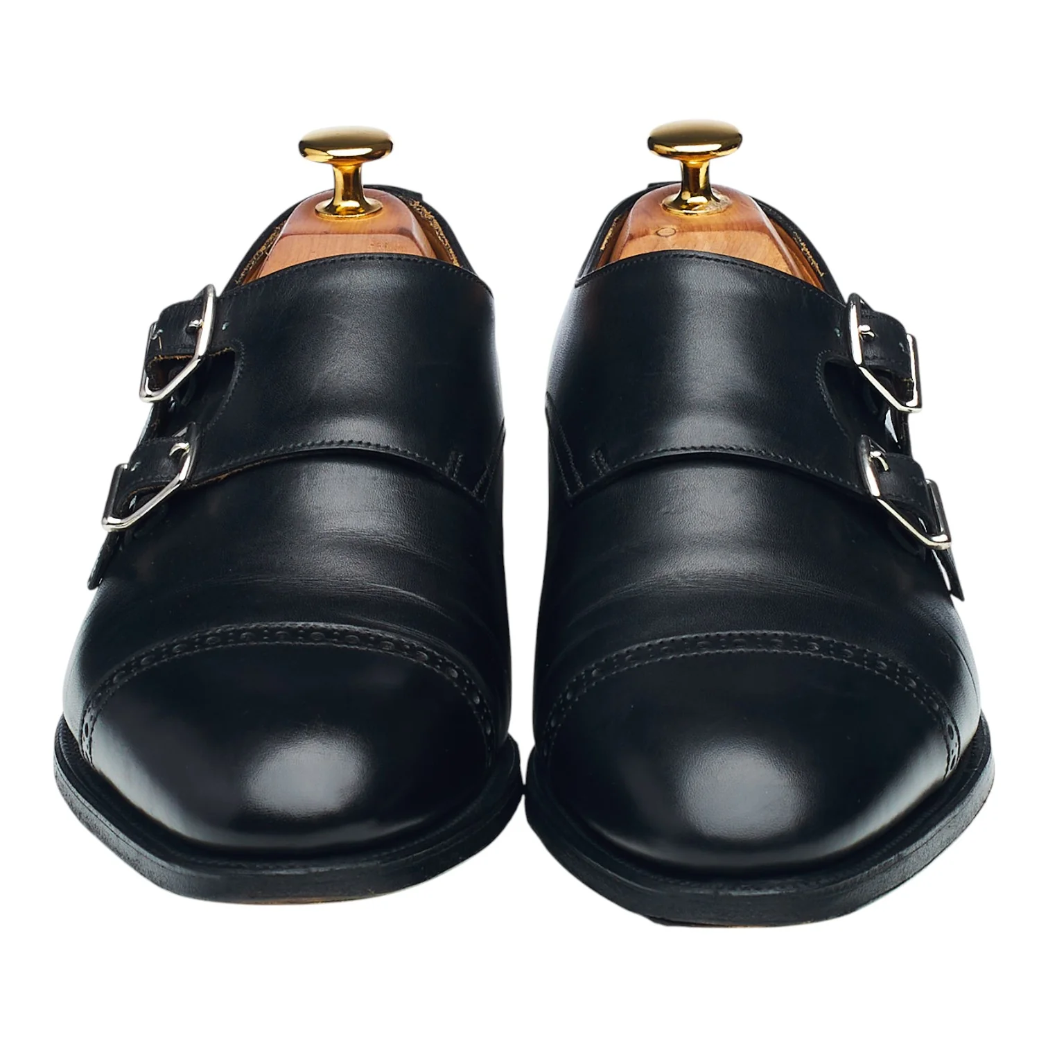 'Camborne' Black Leather Double Monk Strap UK 5.5 EE - Image 2