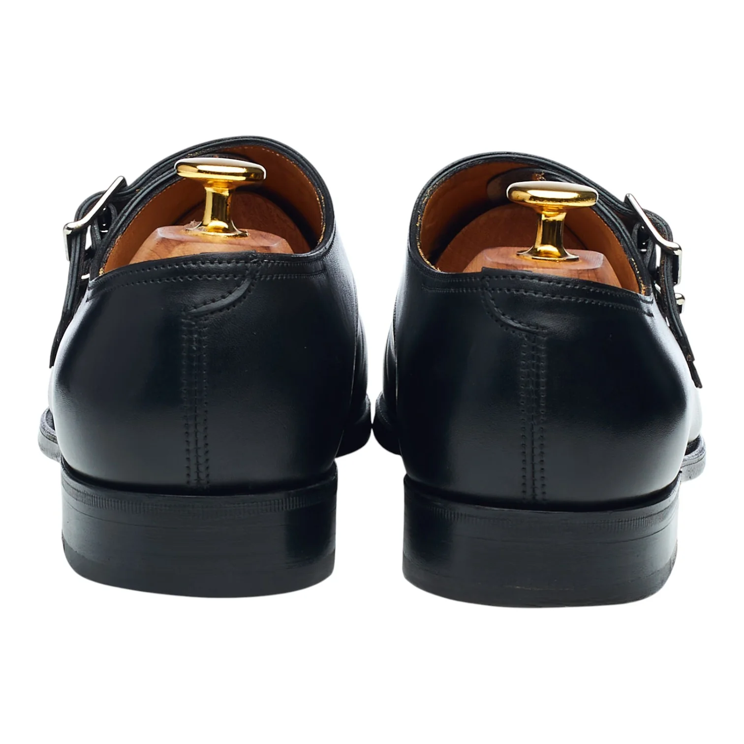 'Camborne' Black Leather Double Monk Strap UK 5.5 EE - Image 4