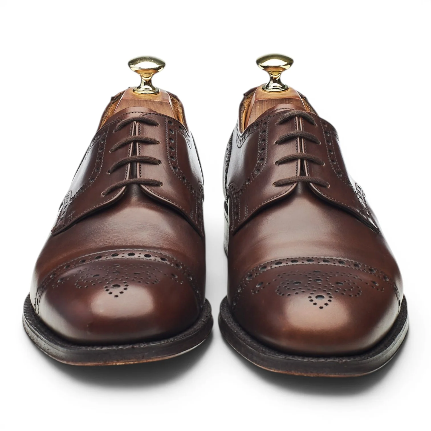 'Cambridge' Dark Brown Leather Derby Brogues UK 7 F - Image 2