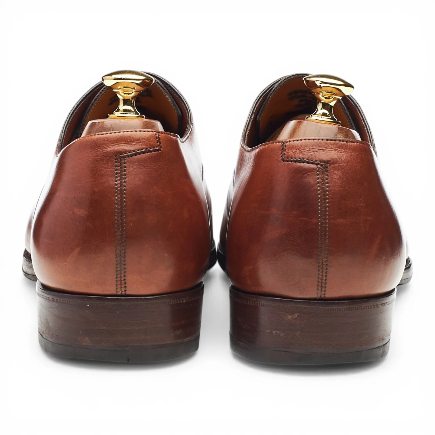 'Cambridge' Tan Brown Leather Oxford UK 10.5 E - Image 4