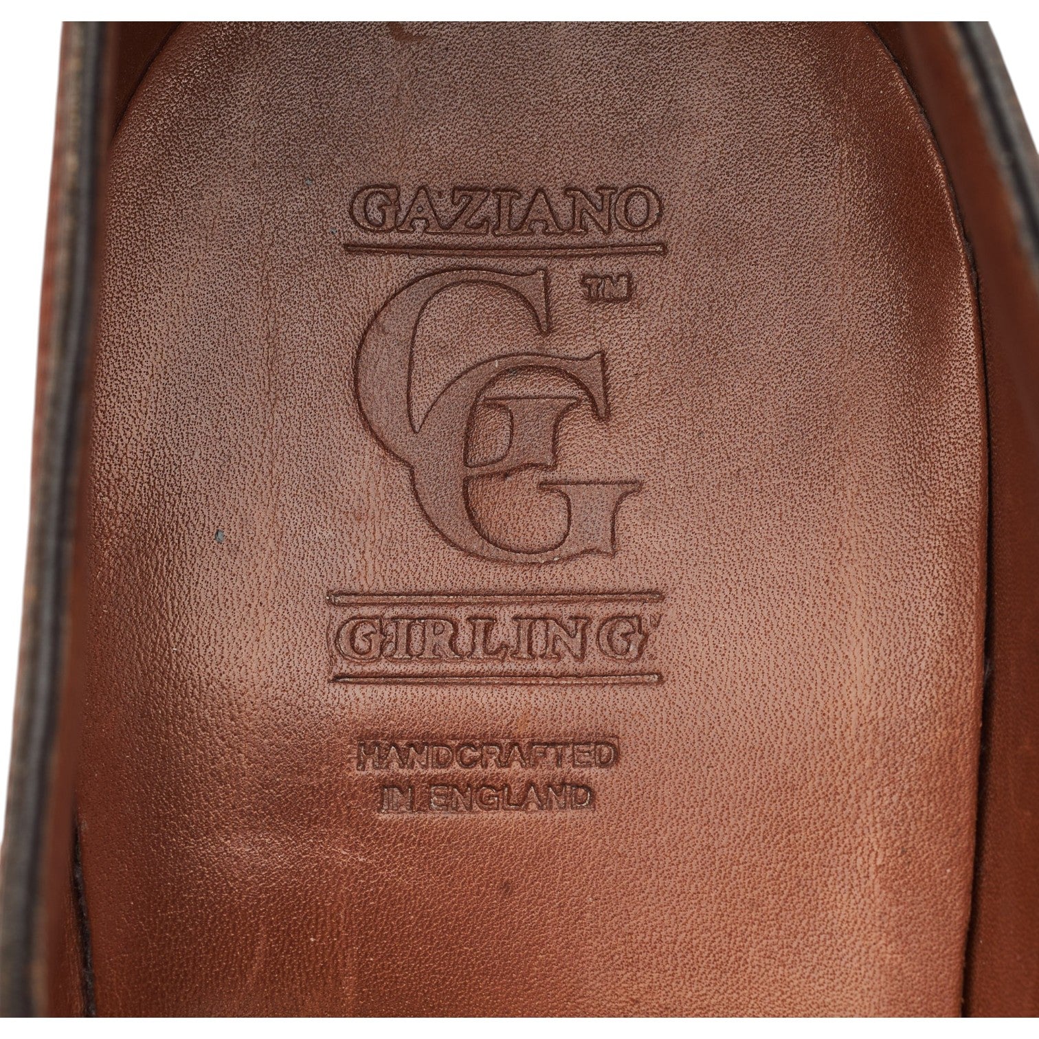 'Cambridge' Tan Brown Leather Oxford UK 10.5 E - Image 6