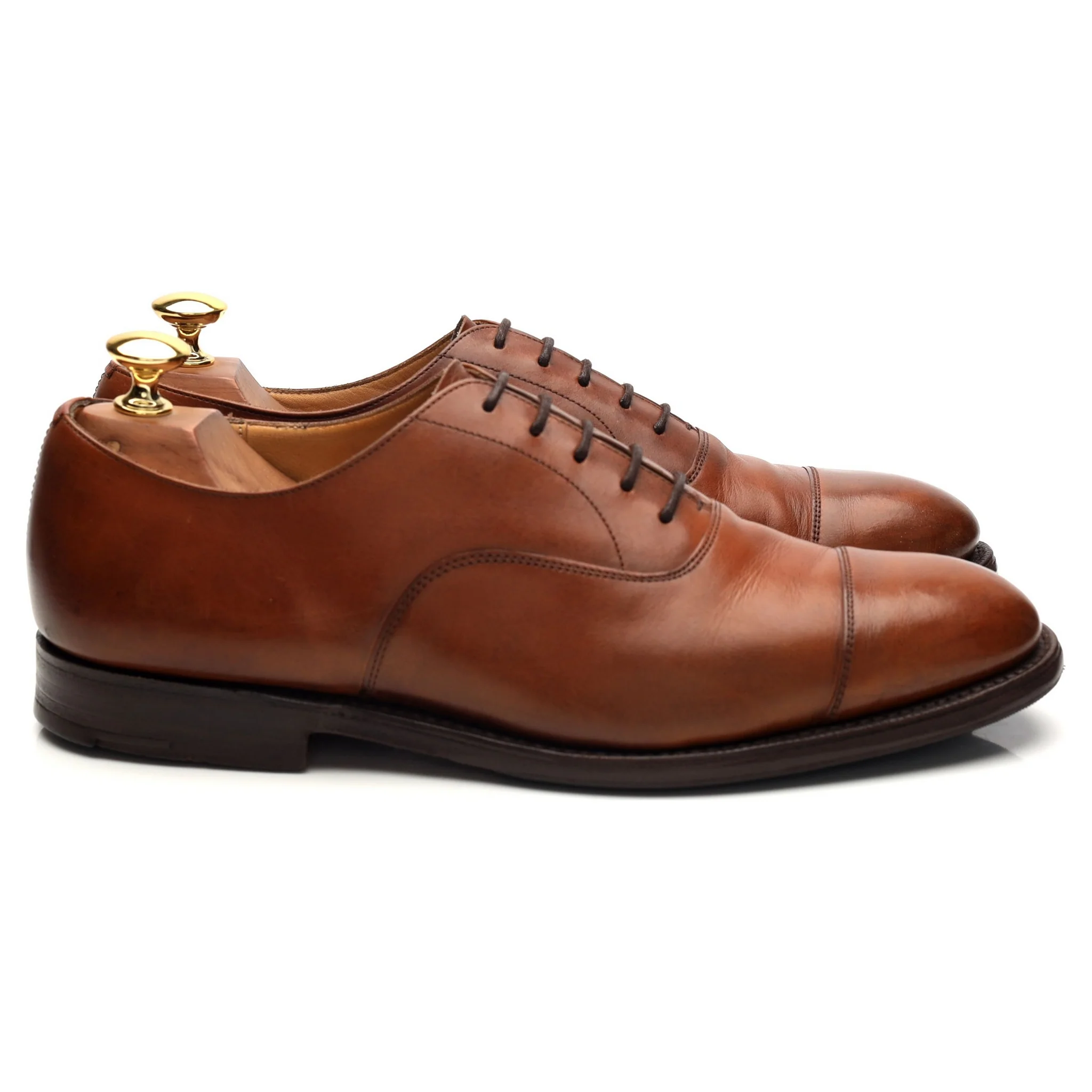 'Canberra' Tan Brown Leather Oxford UK 7 F