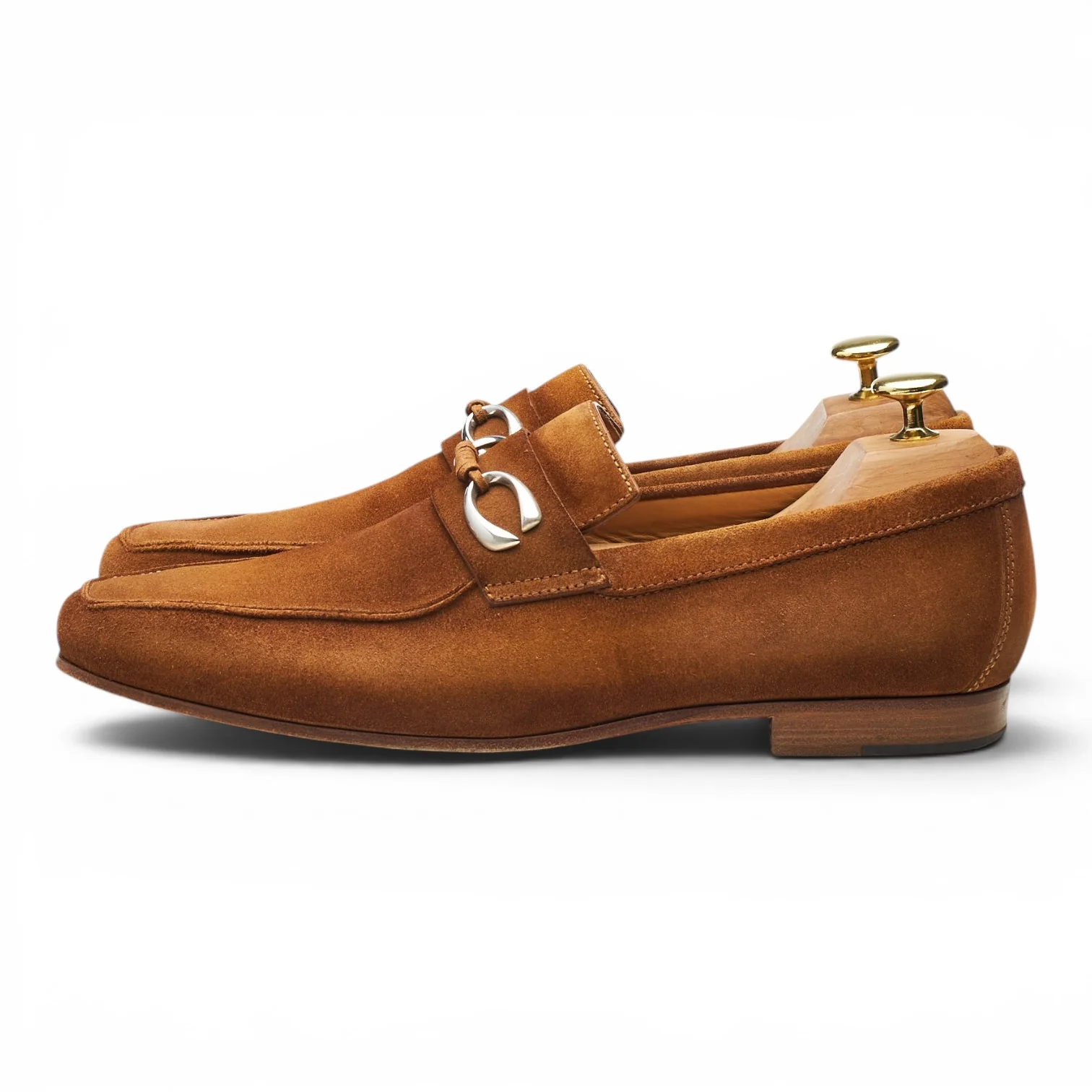 'Cannes' Brown Suede Horsebit Loafers UK 7 E - Image 3