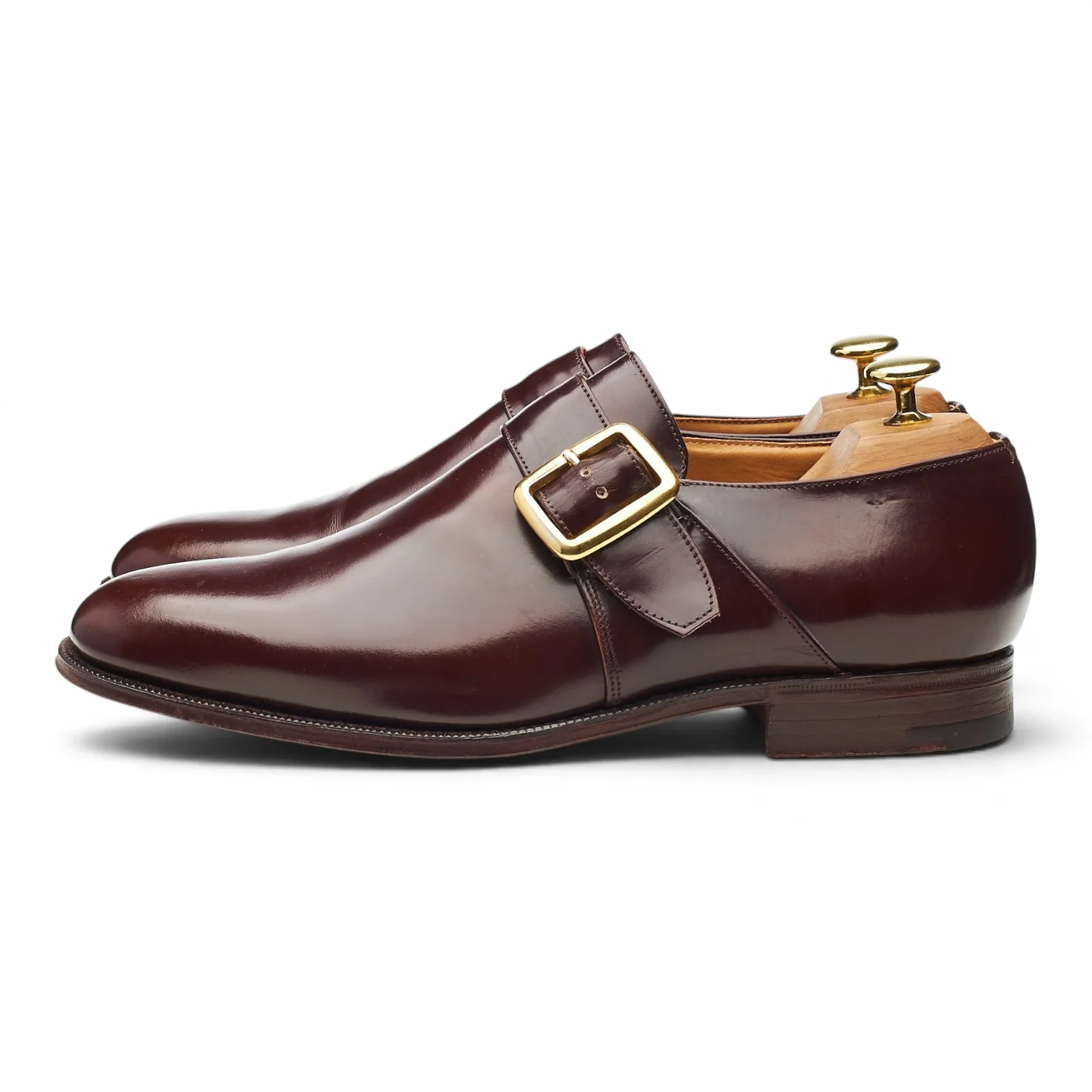 'Canon' Brown Leather Single Monk Strap UK 8.5 F - Image 3