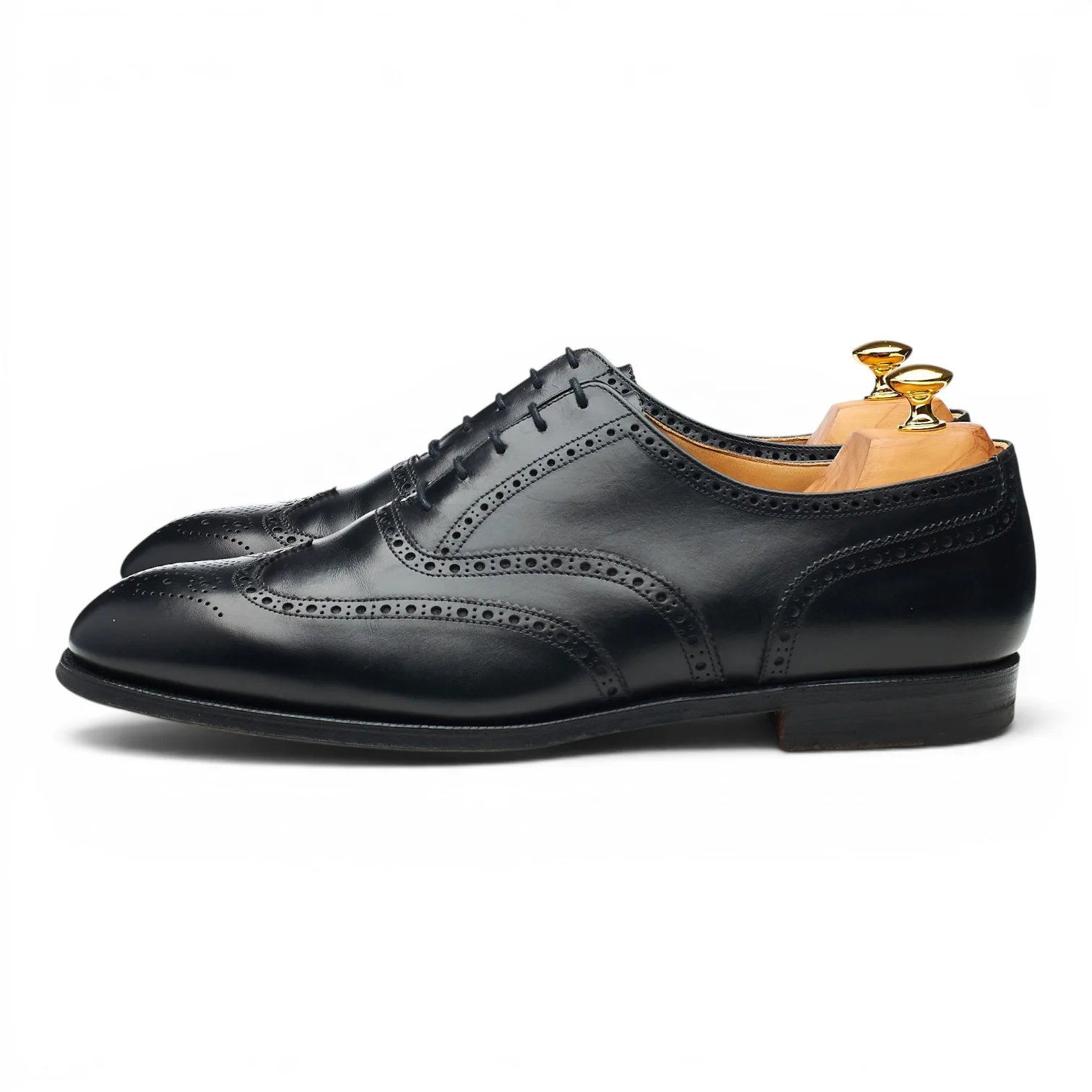 'Canterbury' Black Leather Oxford Brogues UK 12 F - Image 3