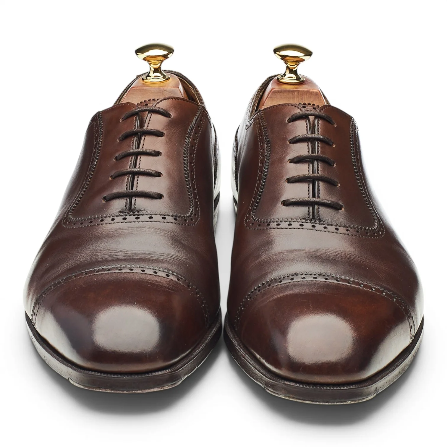 Top Drawer MTO 'Canterbury' Dark Brown Leather Oxford Semi Brogues UK 9 F - Image 2