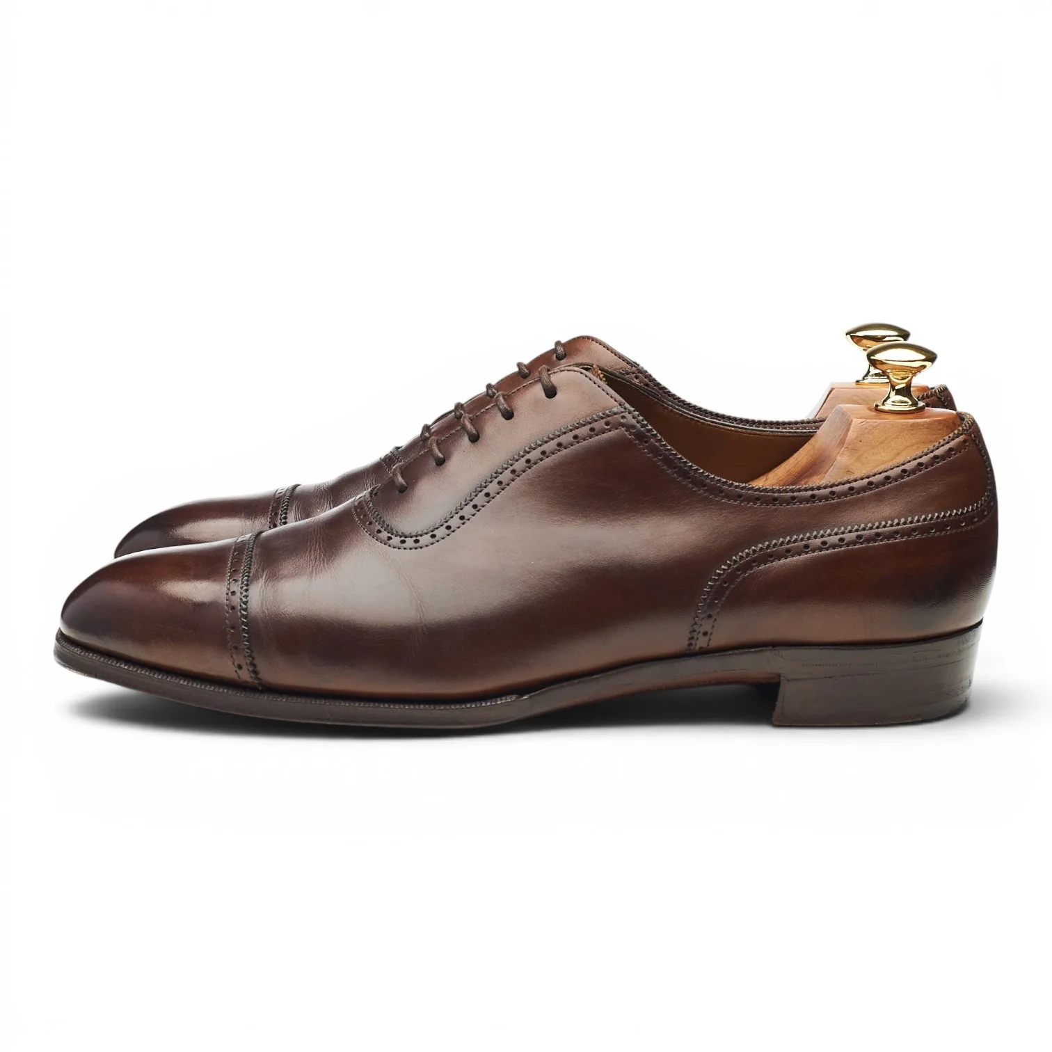 Top Drawer MTO 'Canterbury' Dark Brown Leather Oxford Semi Brogues UK 9 F - Image 3