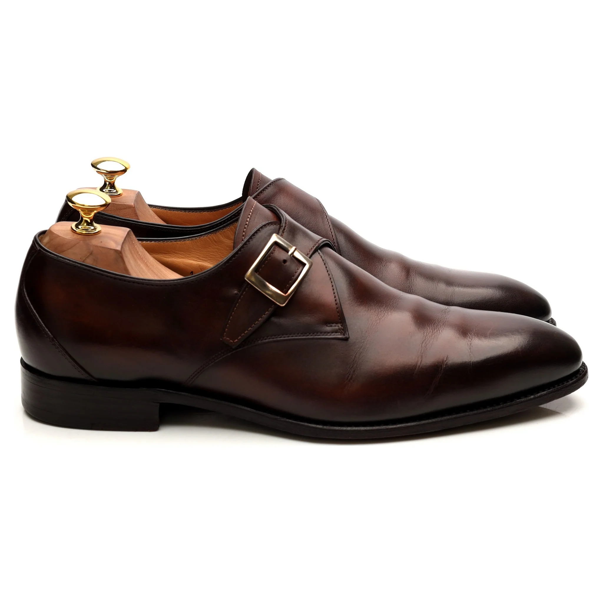'Gareth' Brown Leather Monk Strap UK 9.5 E - Image 6