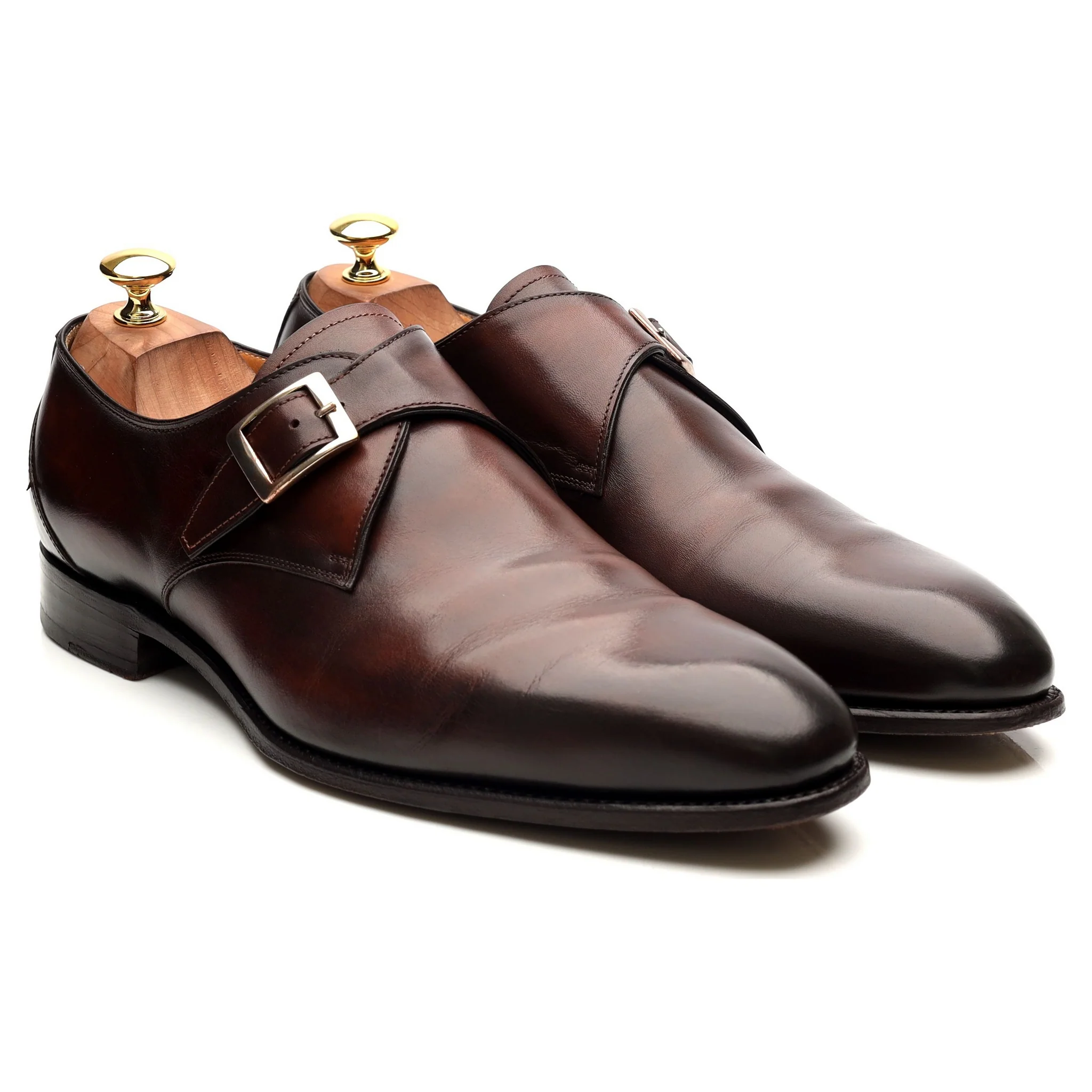 'Gareth' Brown Leather Monk Strap UK 9.5 E - Image 7