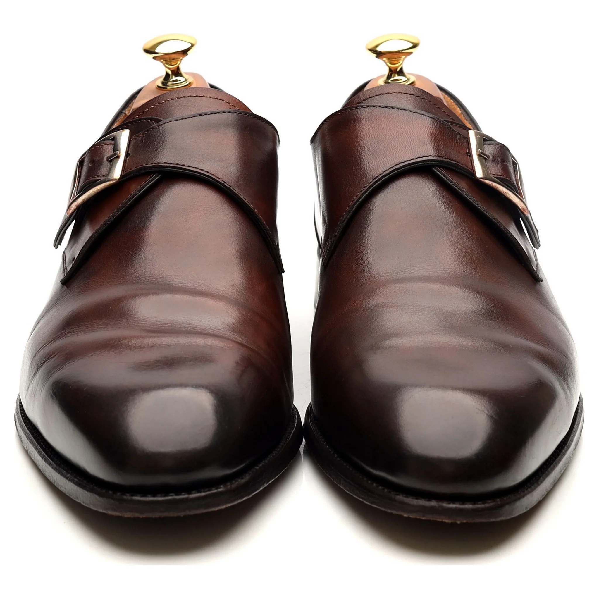'Gareth' Brown Leather Monk Strap UK 9.5 E - Image 8