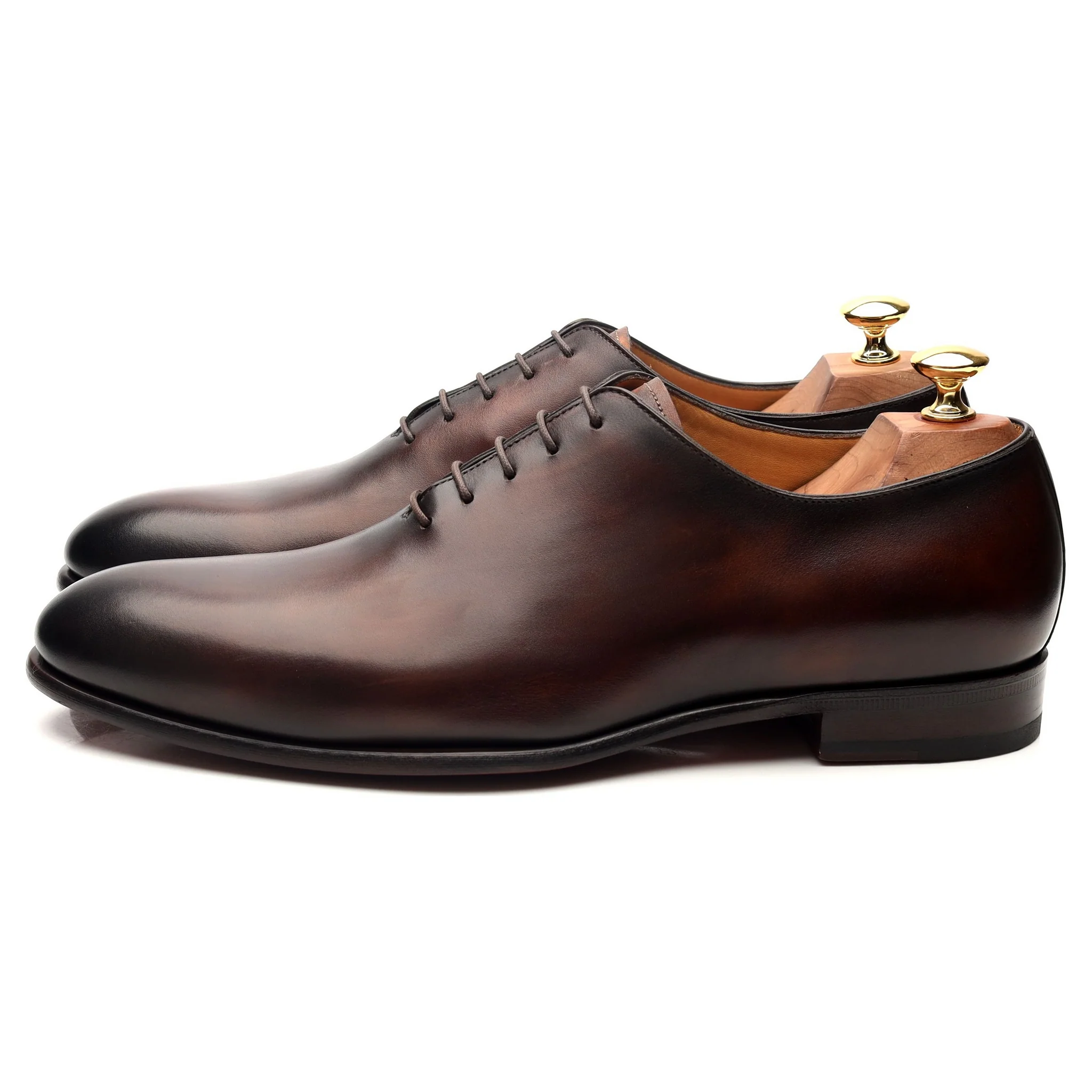 'Damien' Brown Wholecut Leather Oxford UK 9.5 E - Image 2