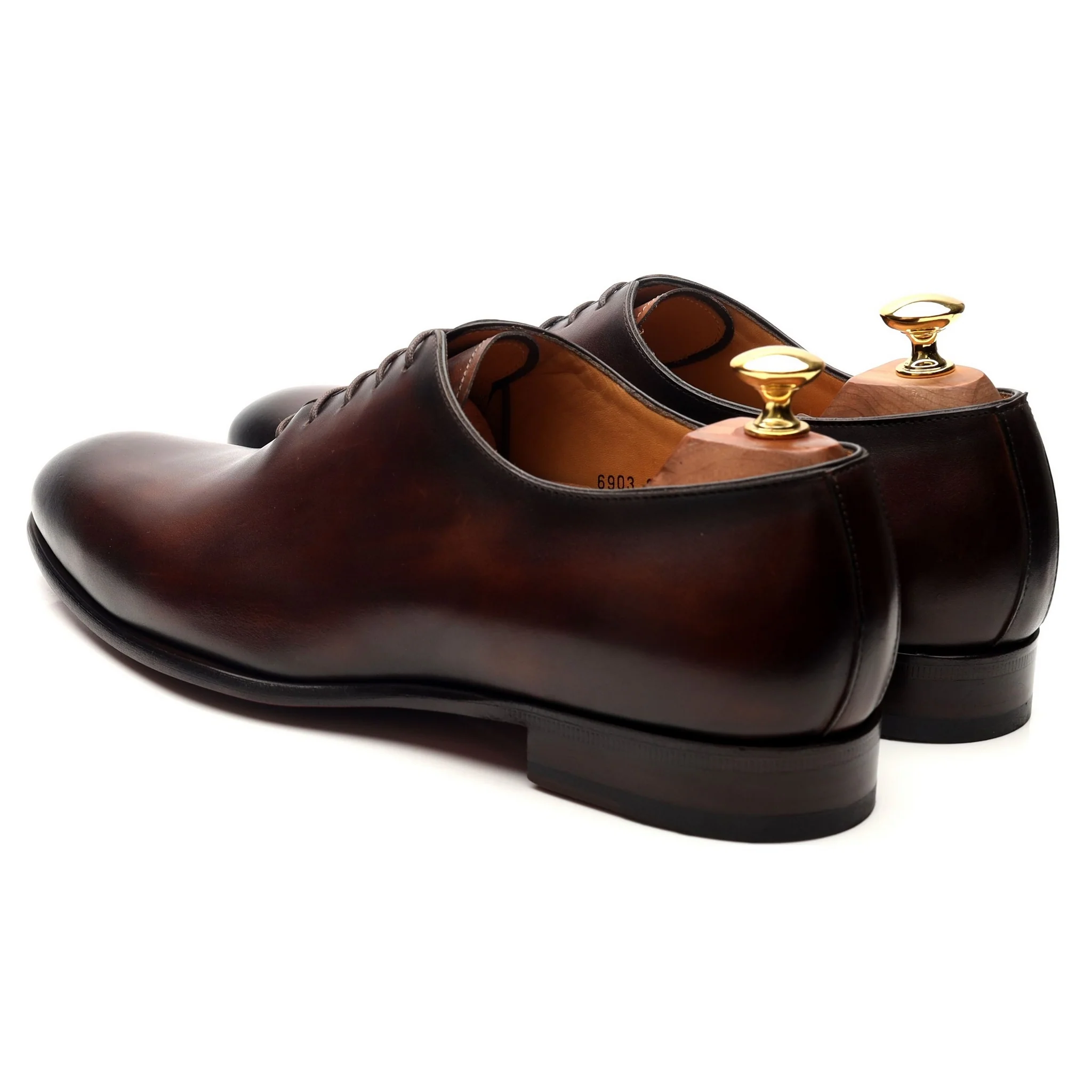 'Damien' Brown Wholecut Leather Oxford UK 9.5 E - Image 3