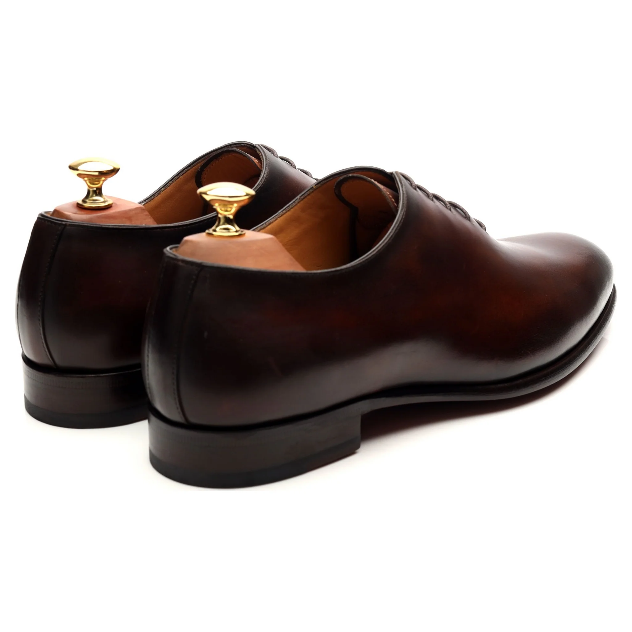 'Damien' Brown Wholecut Leather Oxford UK 9.5 E - Image 5