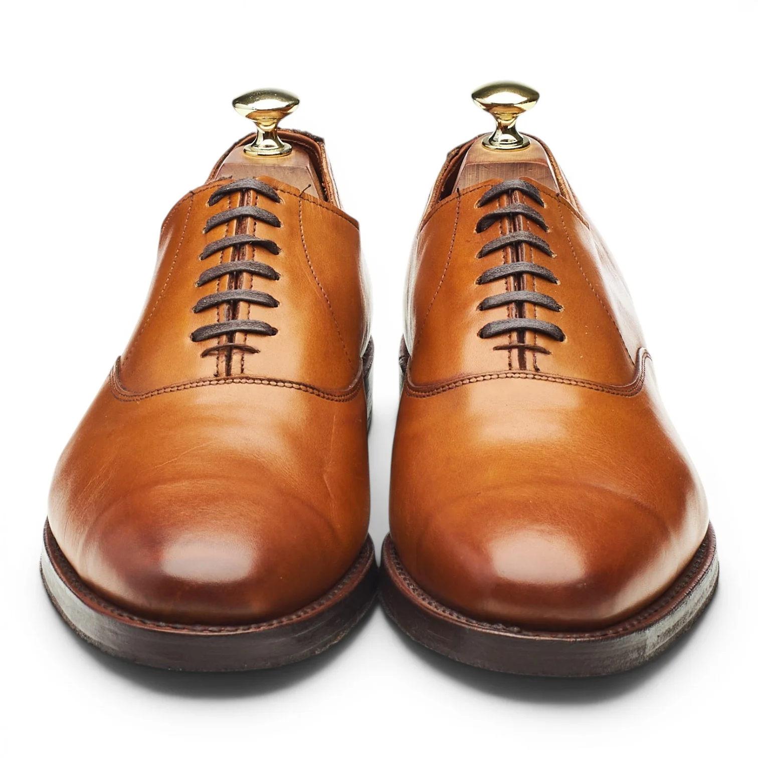 'Carlyle' Tan Brown Leather Oxford UK 8 US 9 D - Image 2